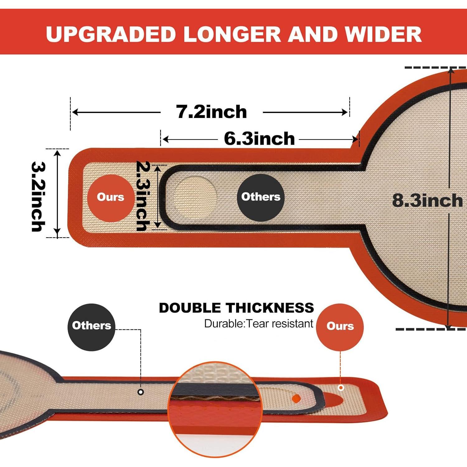 Sling de Pan de Silicona Angadona - 2 Piezas Marrón, 59x21 cm