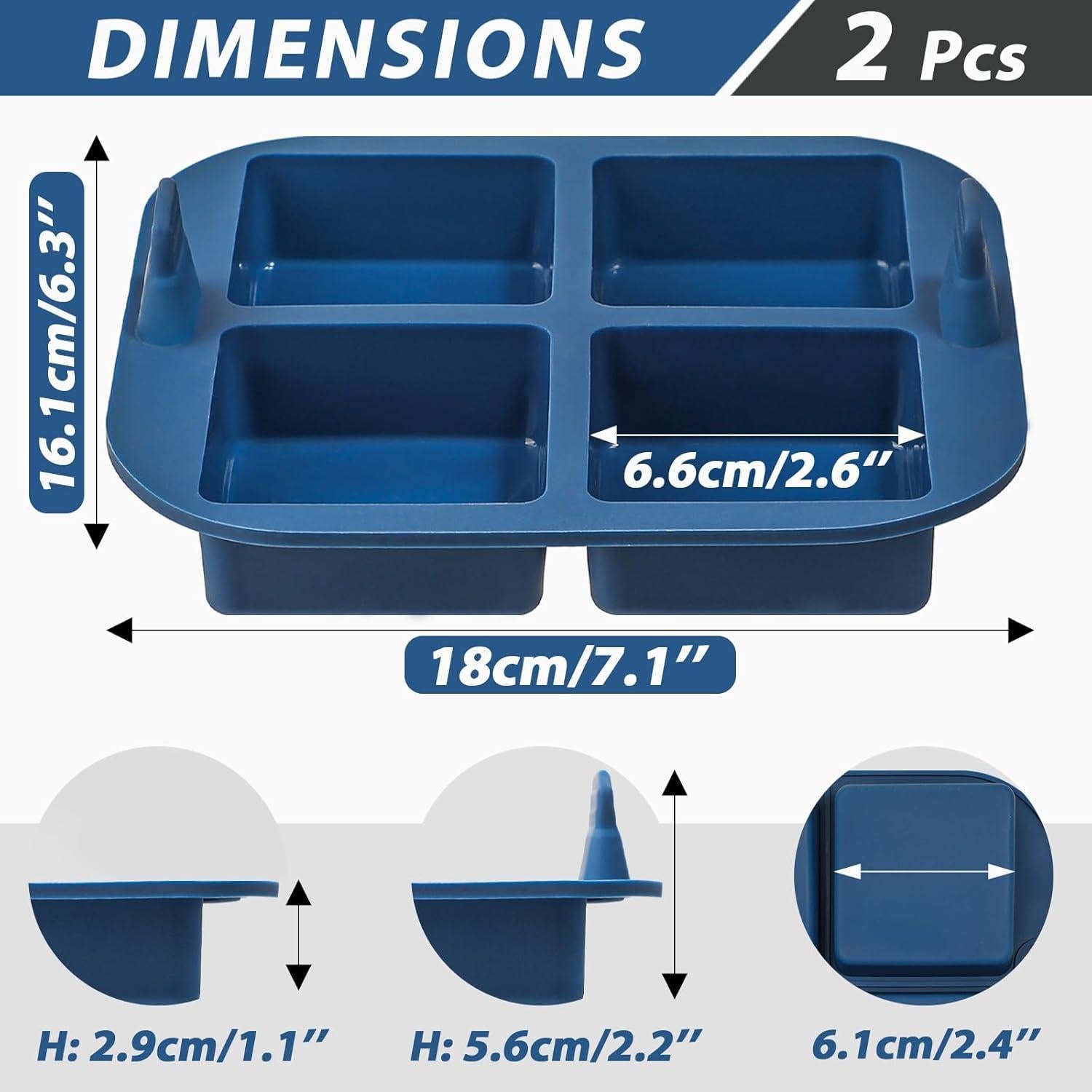 Molde de Silicona Antiadherente Webake 4 Cavidades 18x16cm