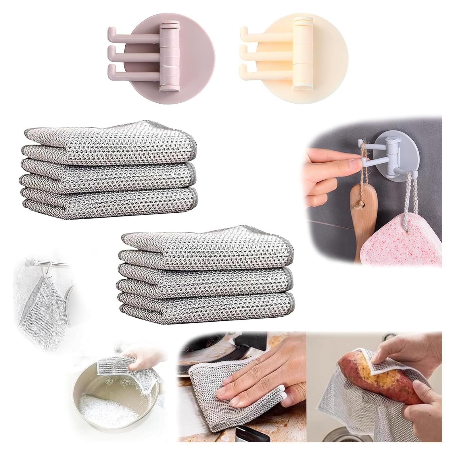 Trapos de Lavado de Platos ONEDIGI 20x20cm Doble Capa 6PCS