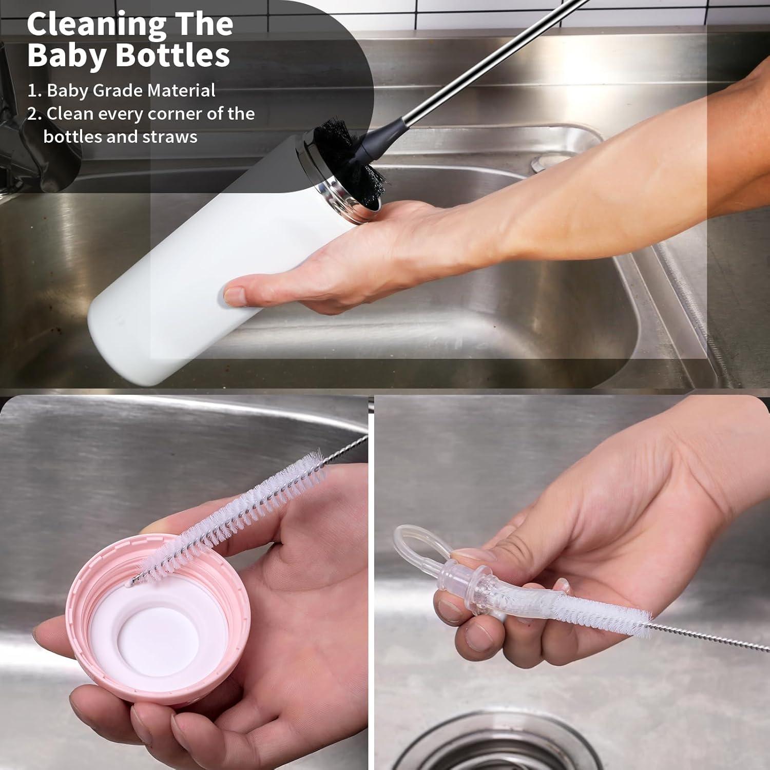 Juego de 4 Cepillos Limpiadores para Botellas HUMUTA - Acero Inoxidable