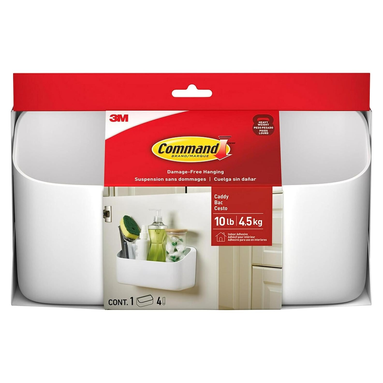 Caddy de Organización Command 4.5 kg Blanco 25.2x8.9 cm