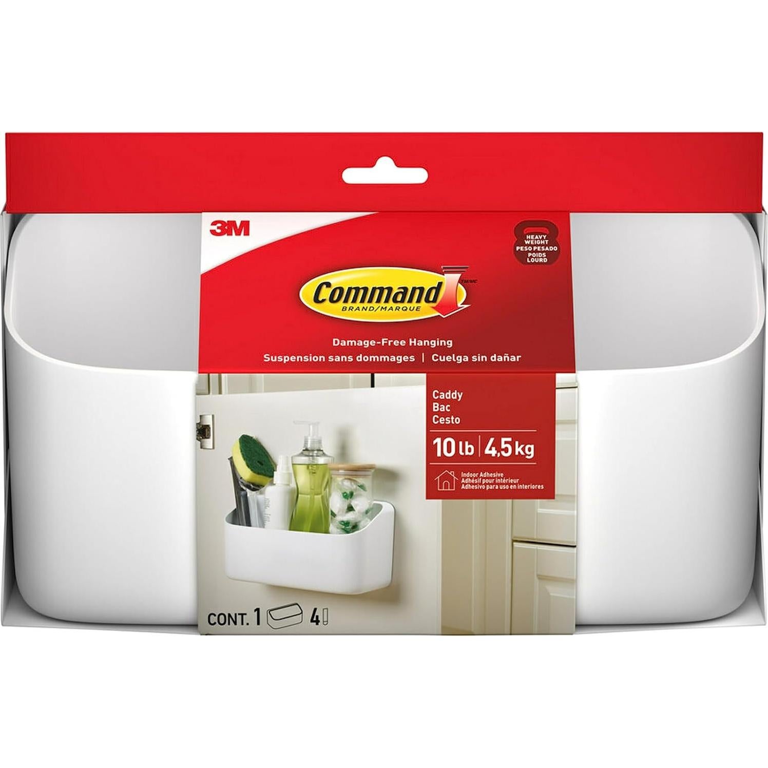 Caddy de Organización Command 4.5 kg Blanco 25.2x8.9 cm