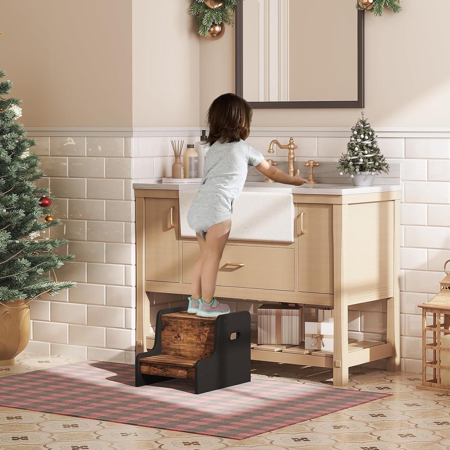 Escalera para Niños HOOBRO de 2 Pasos con Almohadillas Antideslizantes