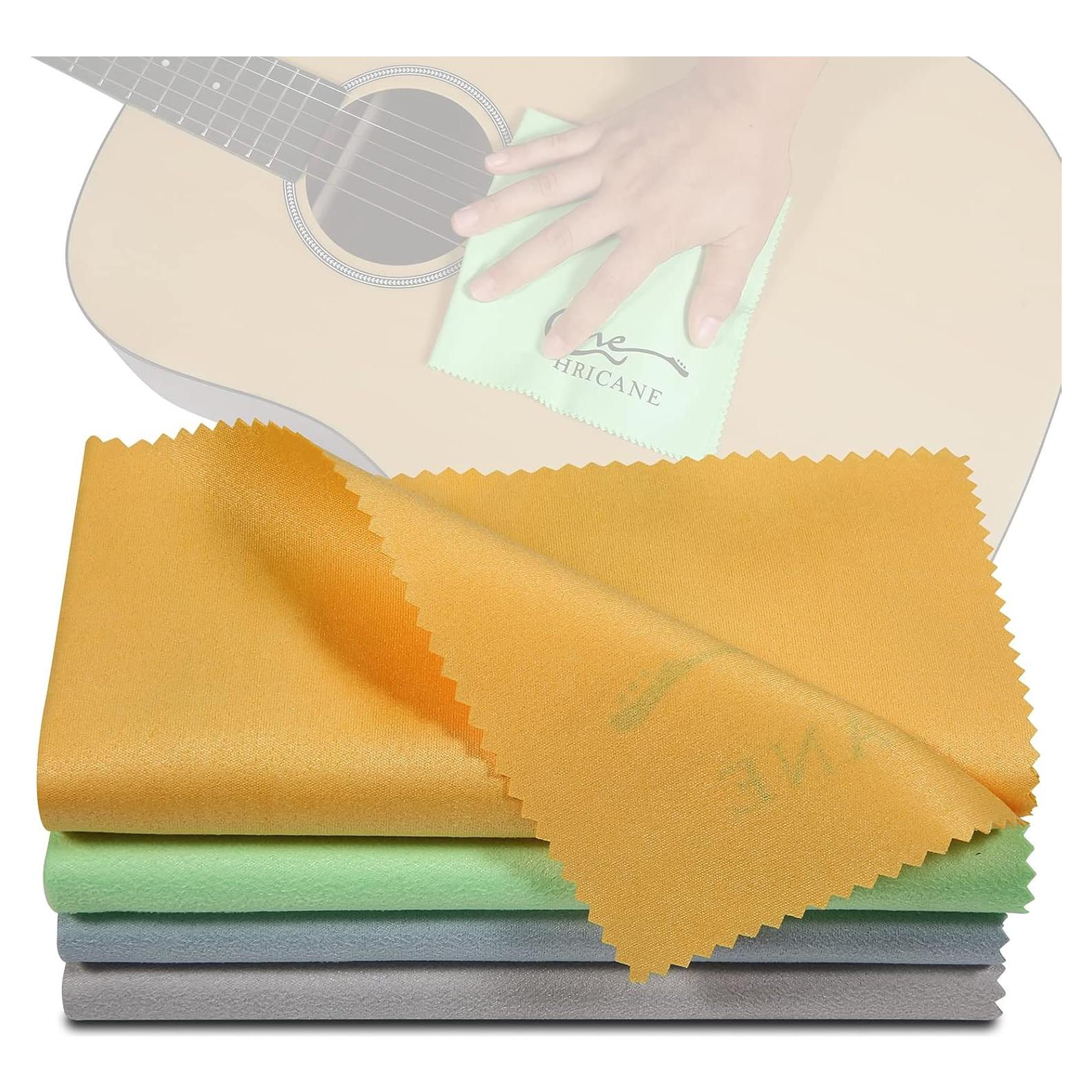 Paquete de 4 Paños Hricane Microfibra 30x30 cm para Instrumentos