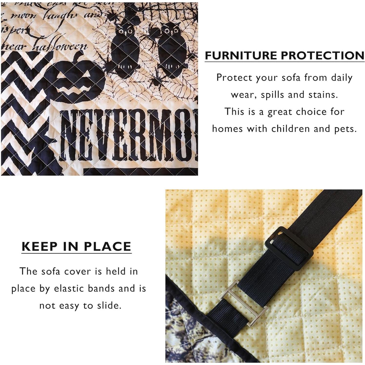 Funda de Sofá Antideslizante Cmfshape Halloween - Negro