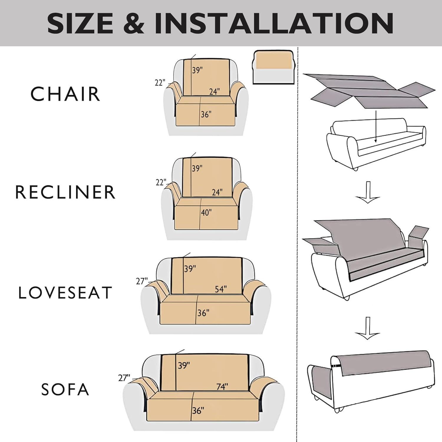 Funda de Sofá Antideslizante Cmfshape Halloween - Negro