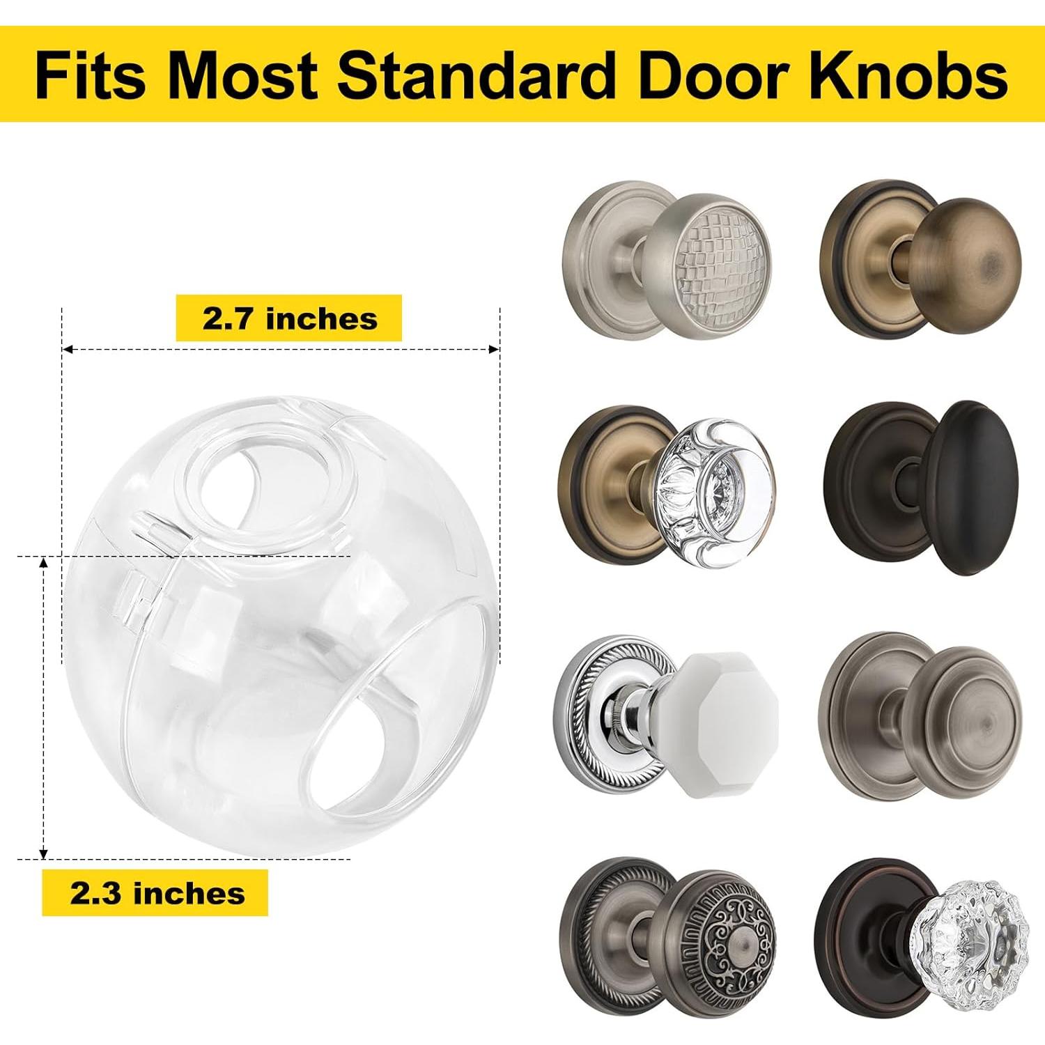Cubierta de Seguridad para Perillas de Puerta Transparente - 4 Unidades
