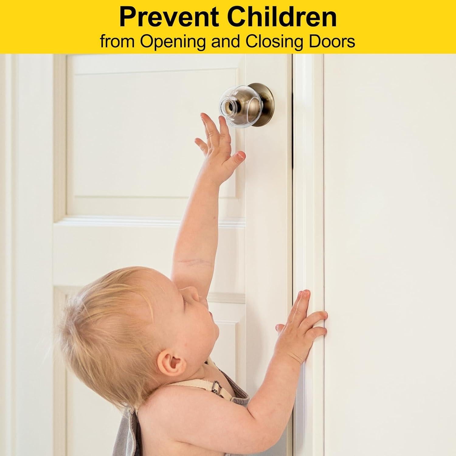 Cubierta de Seguridad para Perillas de Puerta Transparente - 4 Unidades