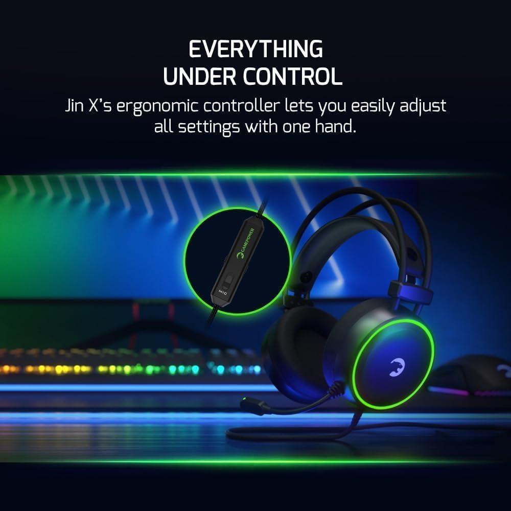 Auriculares Gaming GAMEPOWER JIN X 50mm con Micrófono 3.5mm