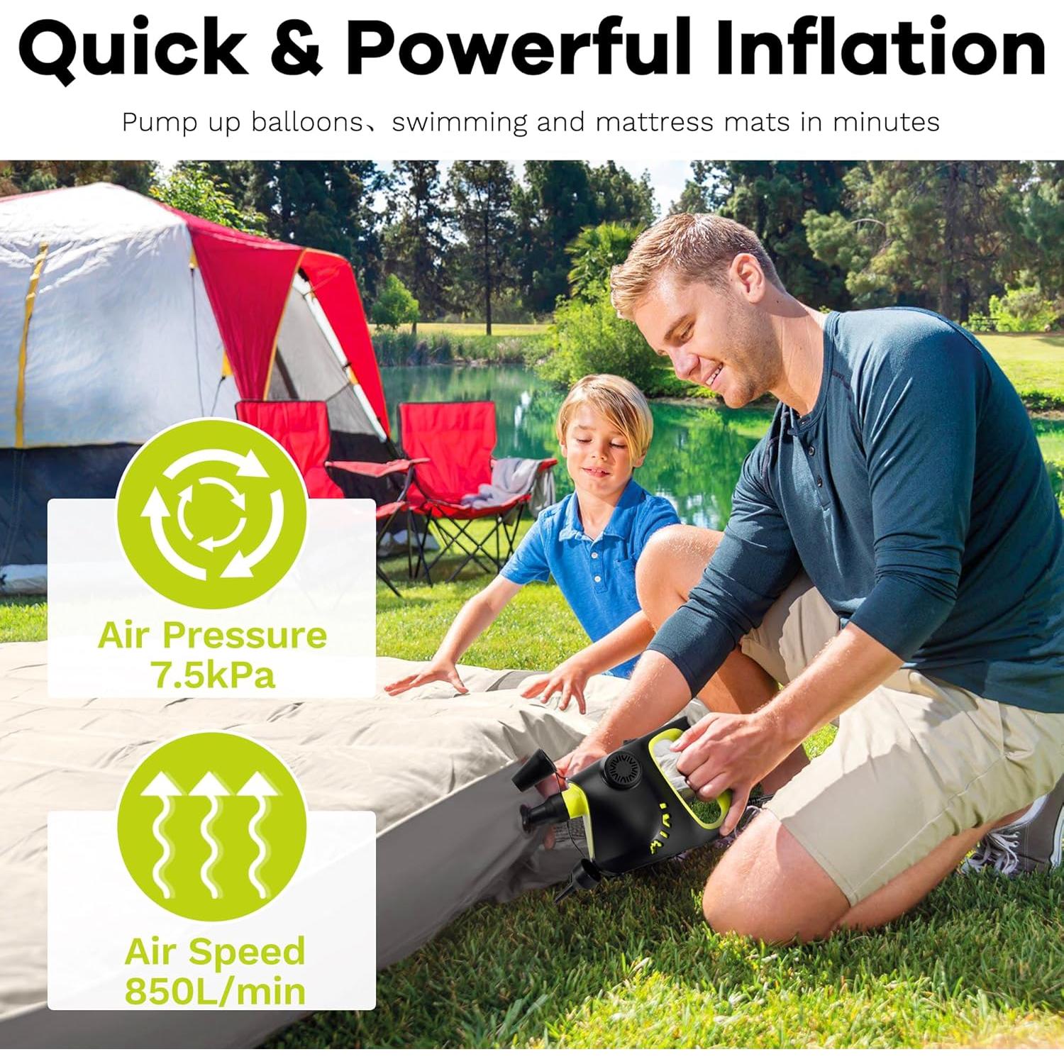 Bomba de Aire Eléctrica Rilextec YX-PDB 850L/min para Inflables