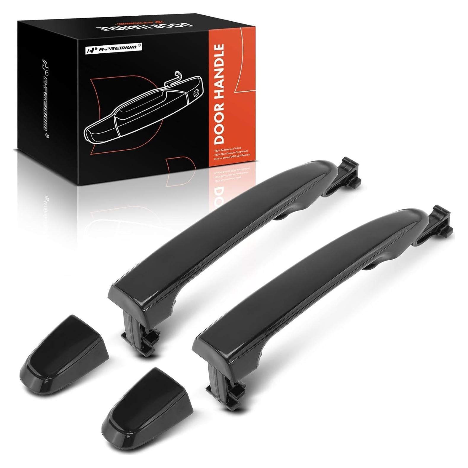 Manijas de Puerta Corredera A-Premium para Toyota Sienna 2004-2010, Negro, Juego de 2