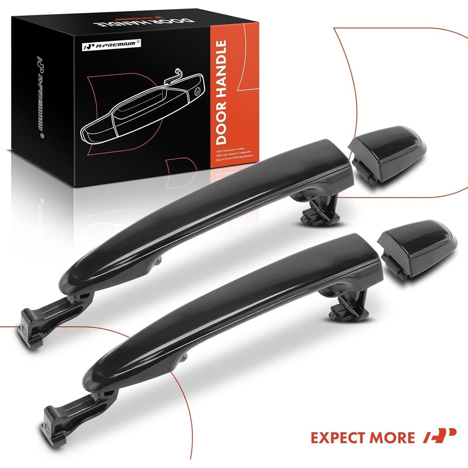 Manijas de Puerta Corredera A-Premium para Toyota Sienna 2004-2010, Negro, Juego de 2