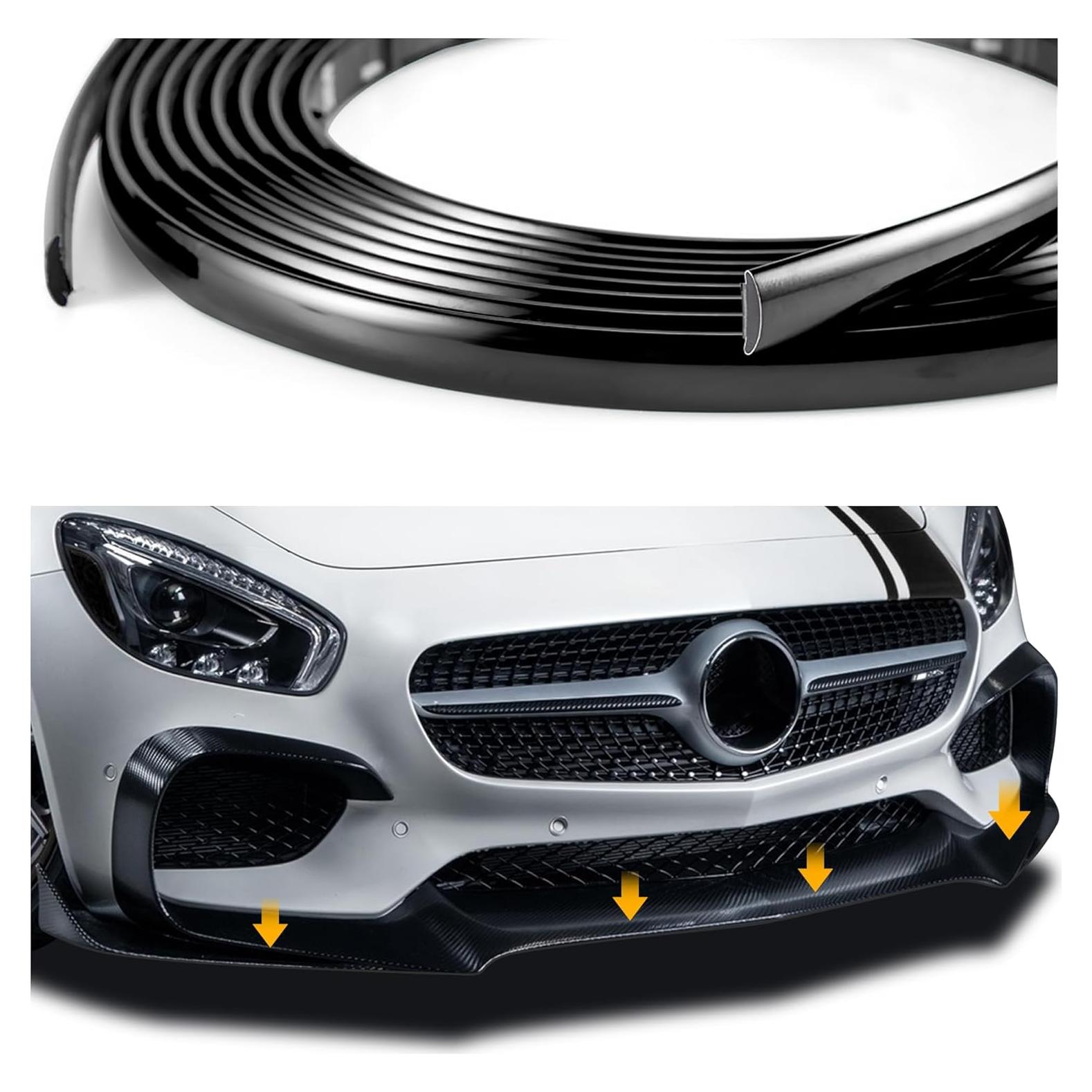 Cinta de recorte automotriz Carleef 5m negra para moldura de coche