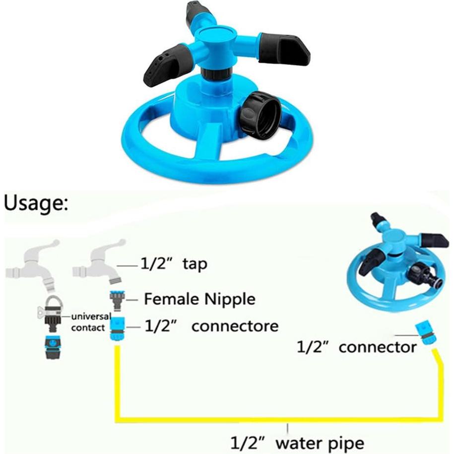 Aspersor de Jardín Automático Kadaon 360° Riego Eficiente