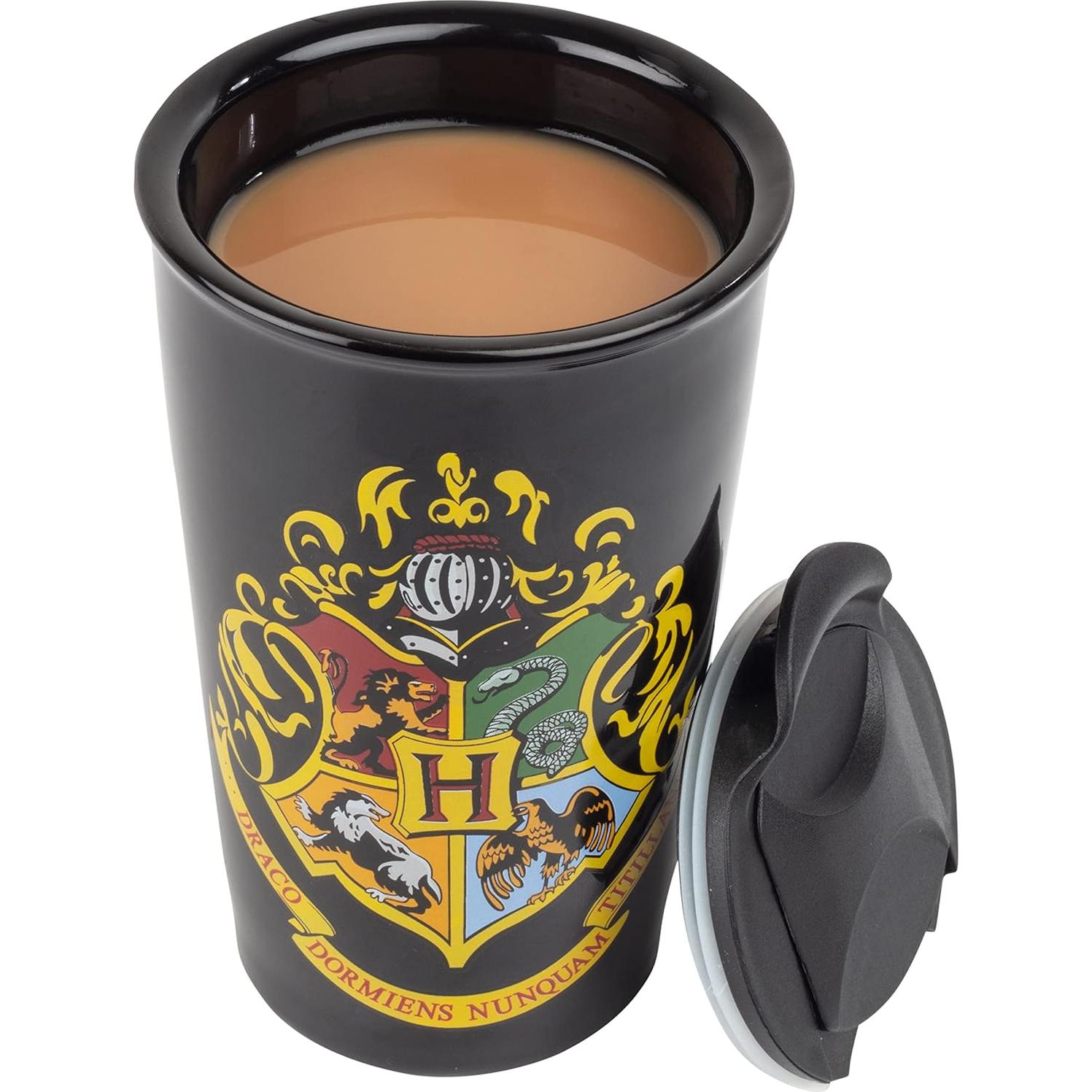 Taza de Viaje Harry Potter Hogwarts 396g Cerámica Negra
