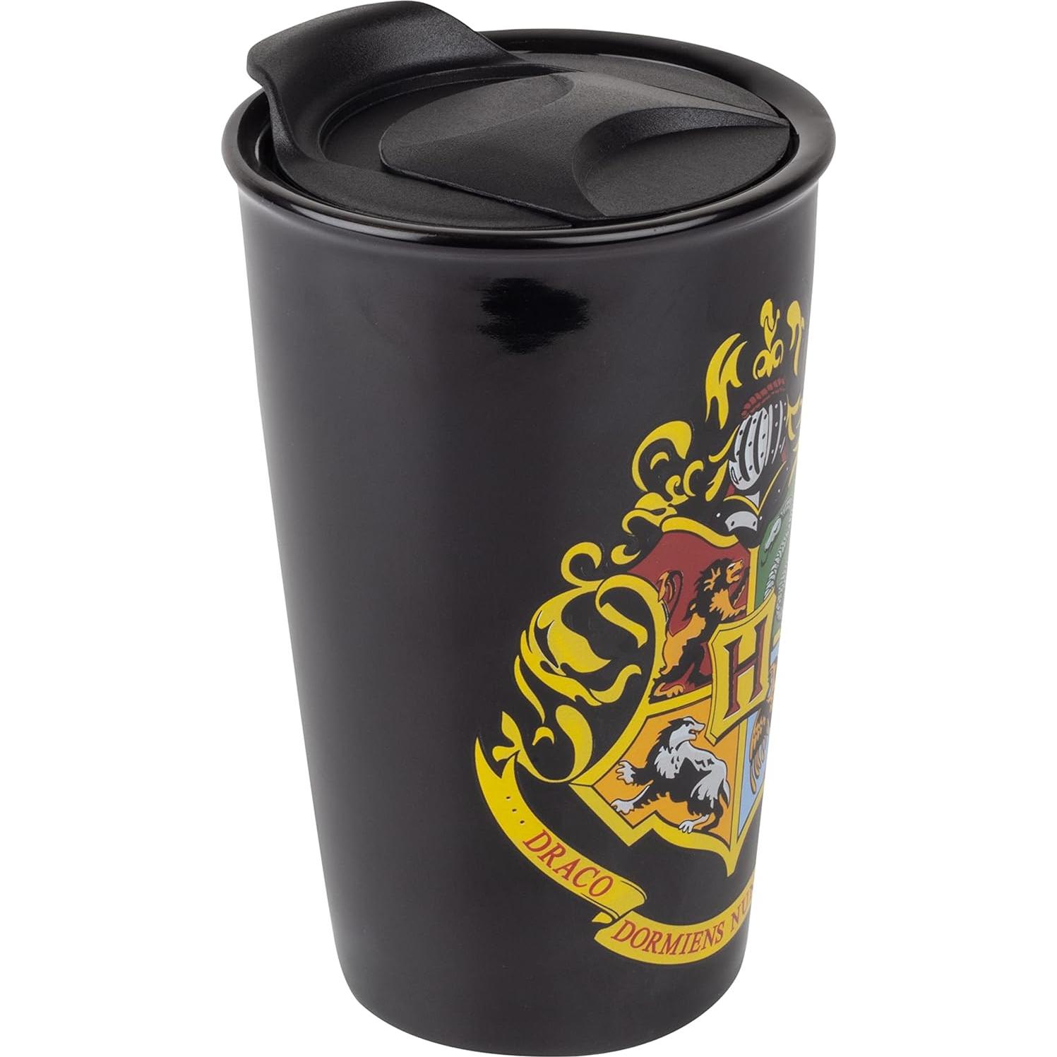 Taza de Viaje Harry Potter Hogwarts 396g Cerámica Negra
