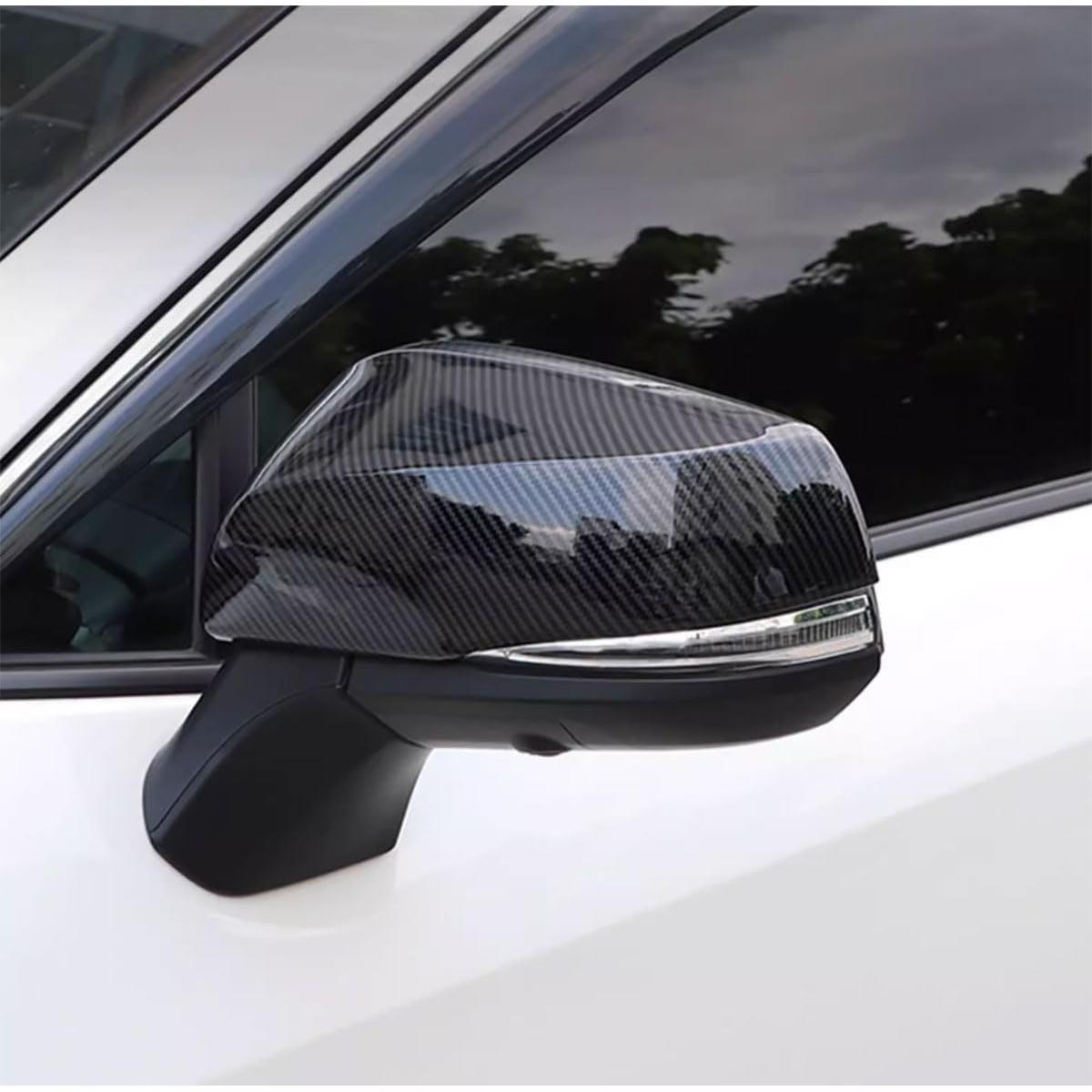 Side View Mirror Cover Compatible With Toyota Corolla Cross 2024 2023 2022 Rearview Mirrors Trim Exterior Car Accessories ABS 2PCS(Carbon Fiber Style) With Turning Light