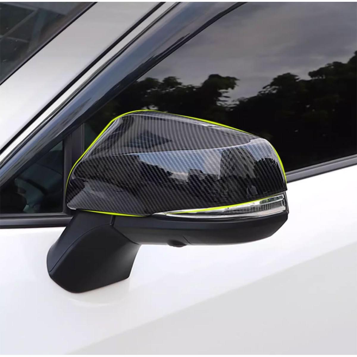 Side View Mirror Cover Compatible With Toyota Corolla Cross 2024 2023 2022 Rearview Mirrors Trim Exterior Car Accessories ABS 2PCS(Carbon Fiber Style) With Turning Light