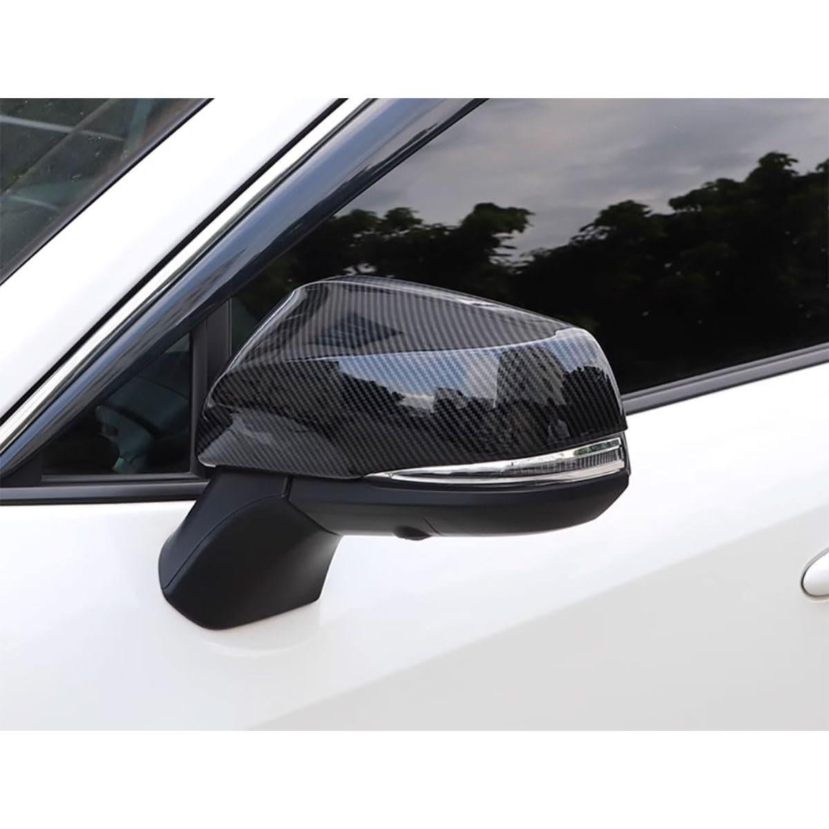 Side View Mirror Cover Compatible With Toyota Corolla Cross 2024 2023 2022 Rearview Mirrors Trim Exterior Car Accessories ABS 2PCS(Carbon Fiber Style) With Turning Light