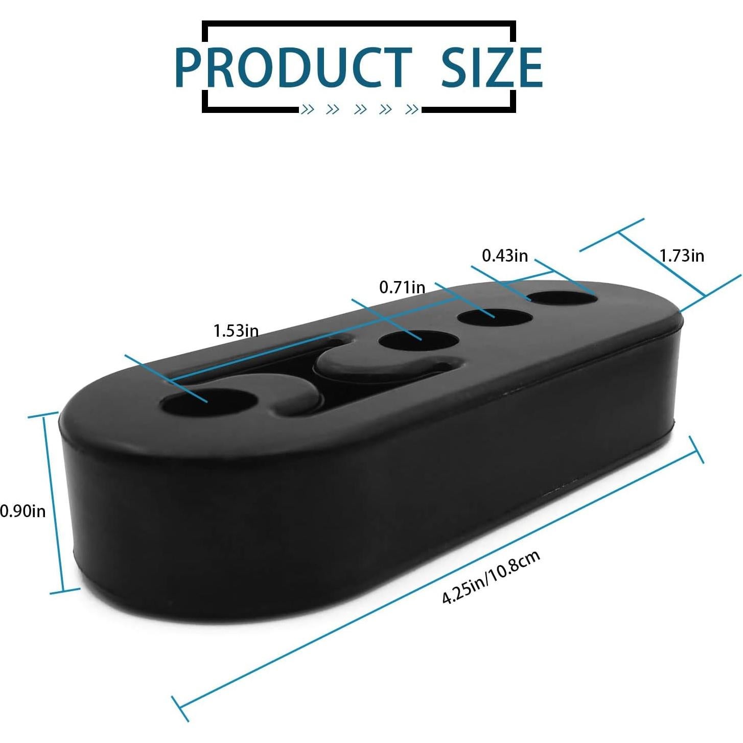 Soporte de Escape de Goma Stymart 2 Pcs Universal 12mm