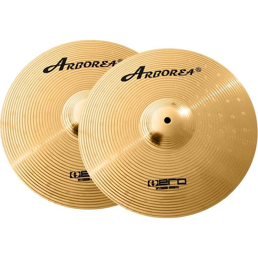 Set de Platillos Arborea 8 pcs Dorado Brillante Hi-hats y más