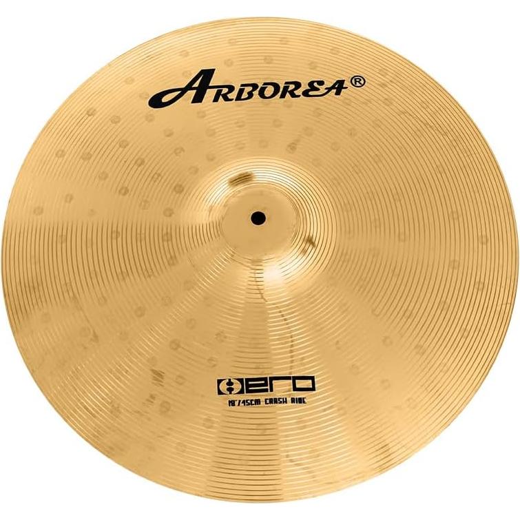 Set de Platillos Arborea 8 pcs Dorado Brillante Hi-hats y más