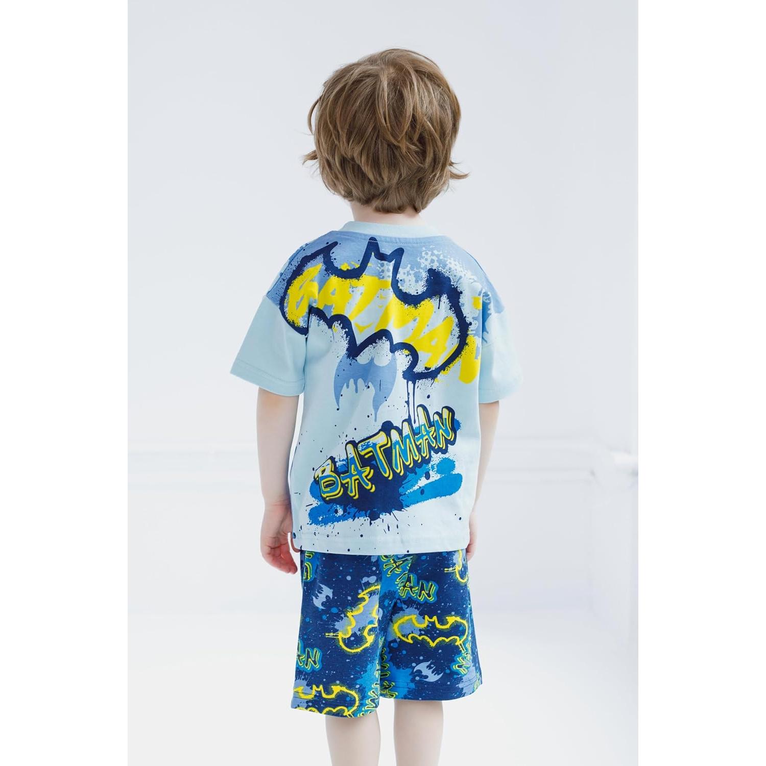 Conjunto camiseta y pantalones cortos Batman DC para niños