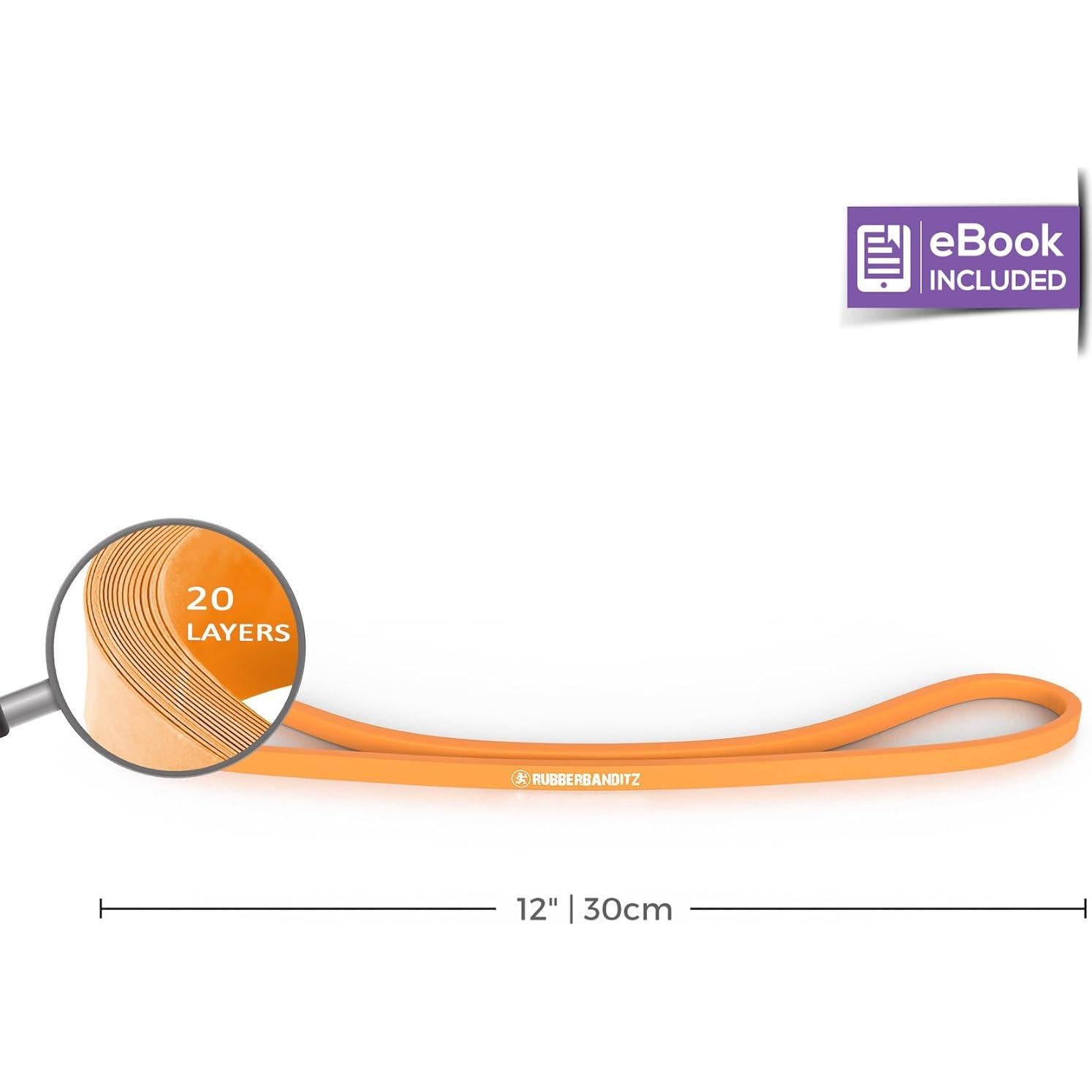 Bandas de Resistencia Extra Gruesas Rubberbanditz 30.48 cm - Ligera