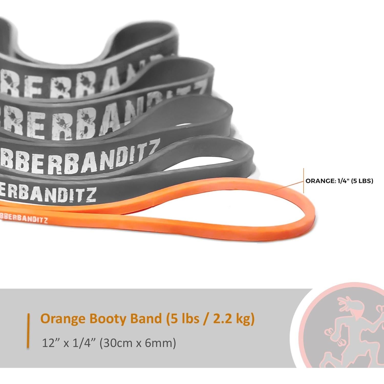 Bandas de Resistencia Extra Gruesas Rubberbanditz 30.48 cm - Ligera