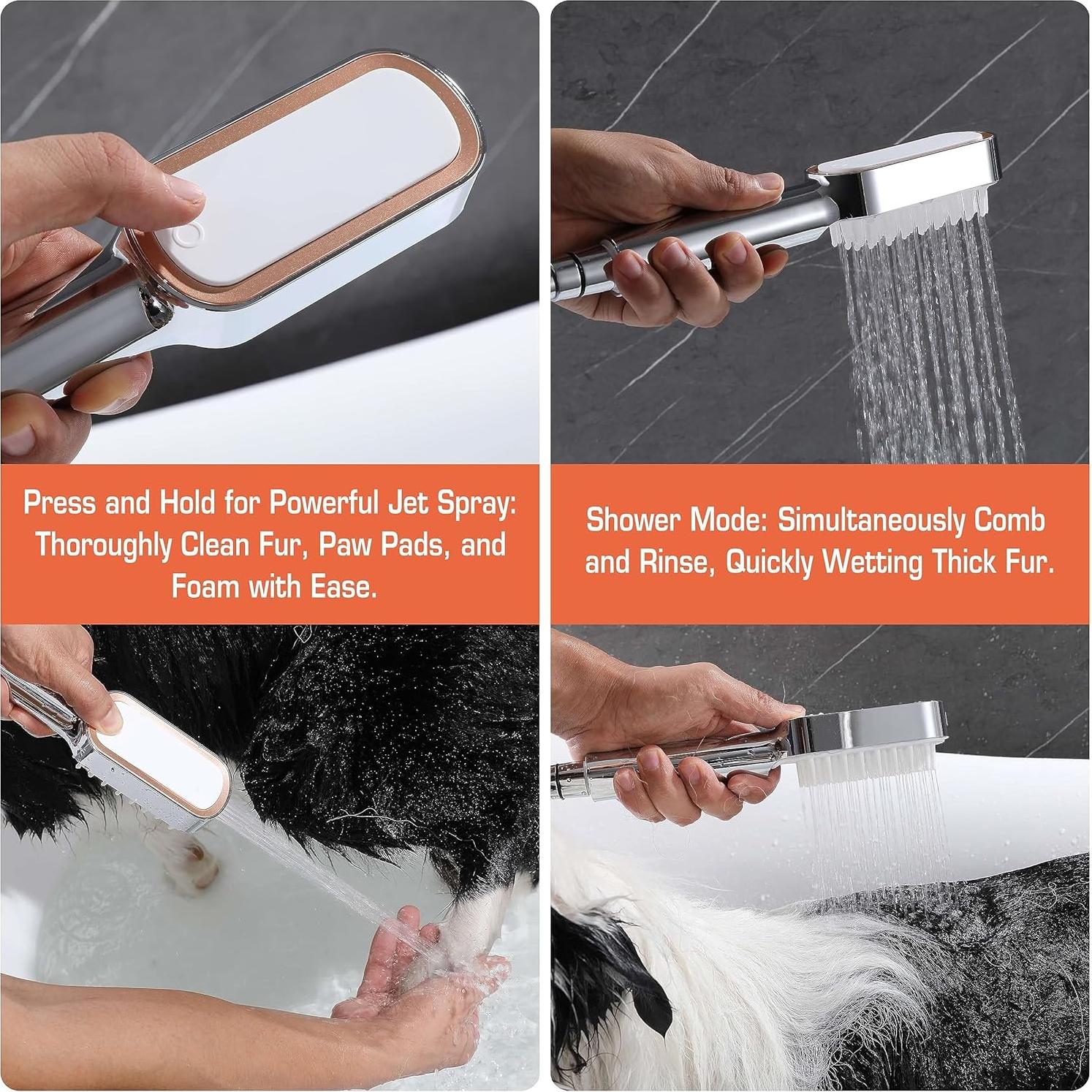 Kit de Cepillo de Ducha para Perros REV REEGE - Manguera 2.44m