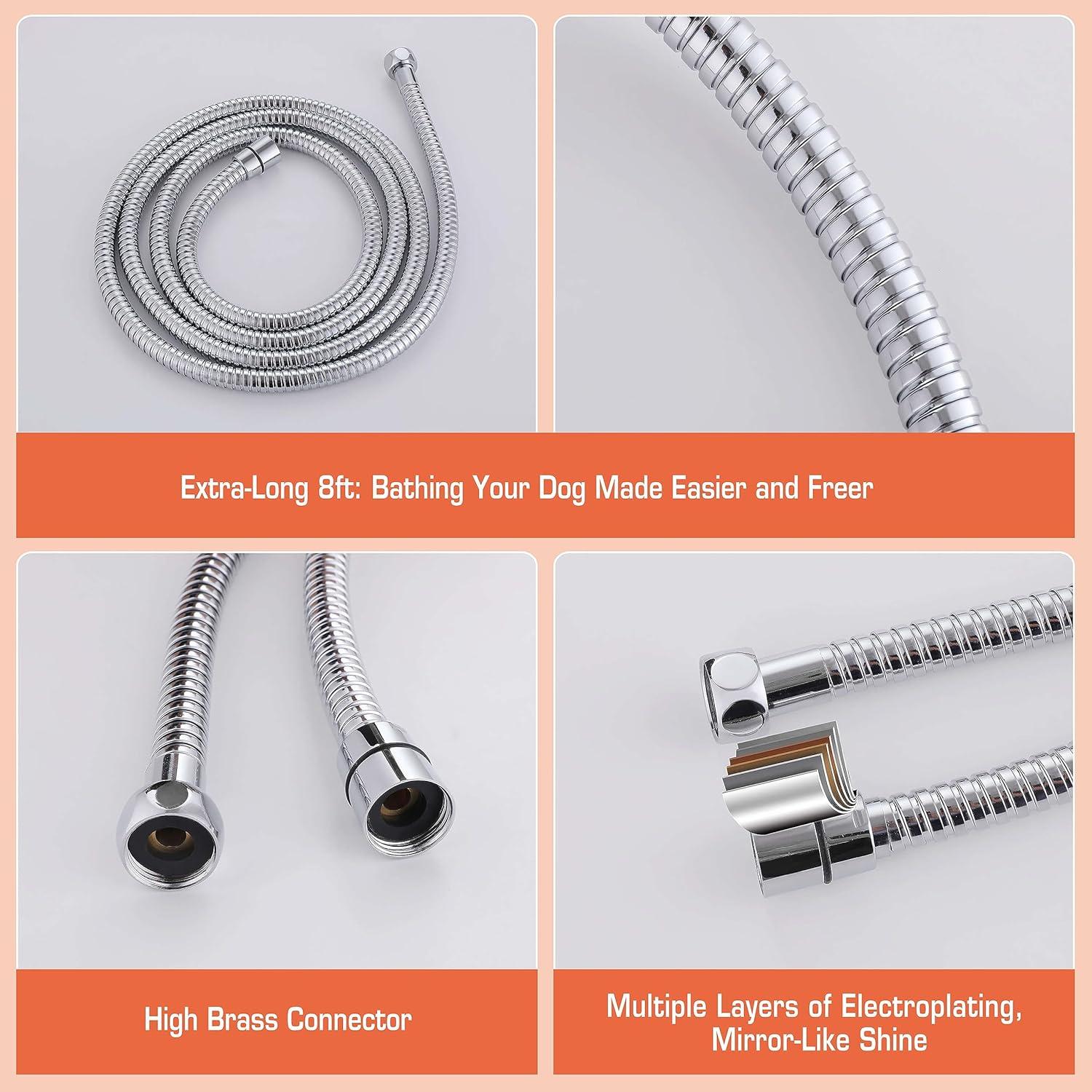 Kit de Cepillo de Ducha para Perros REV REEGE - Manguera 2.44m