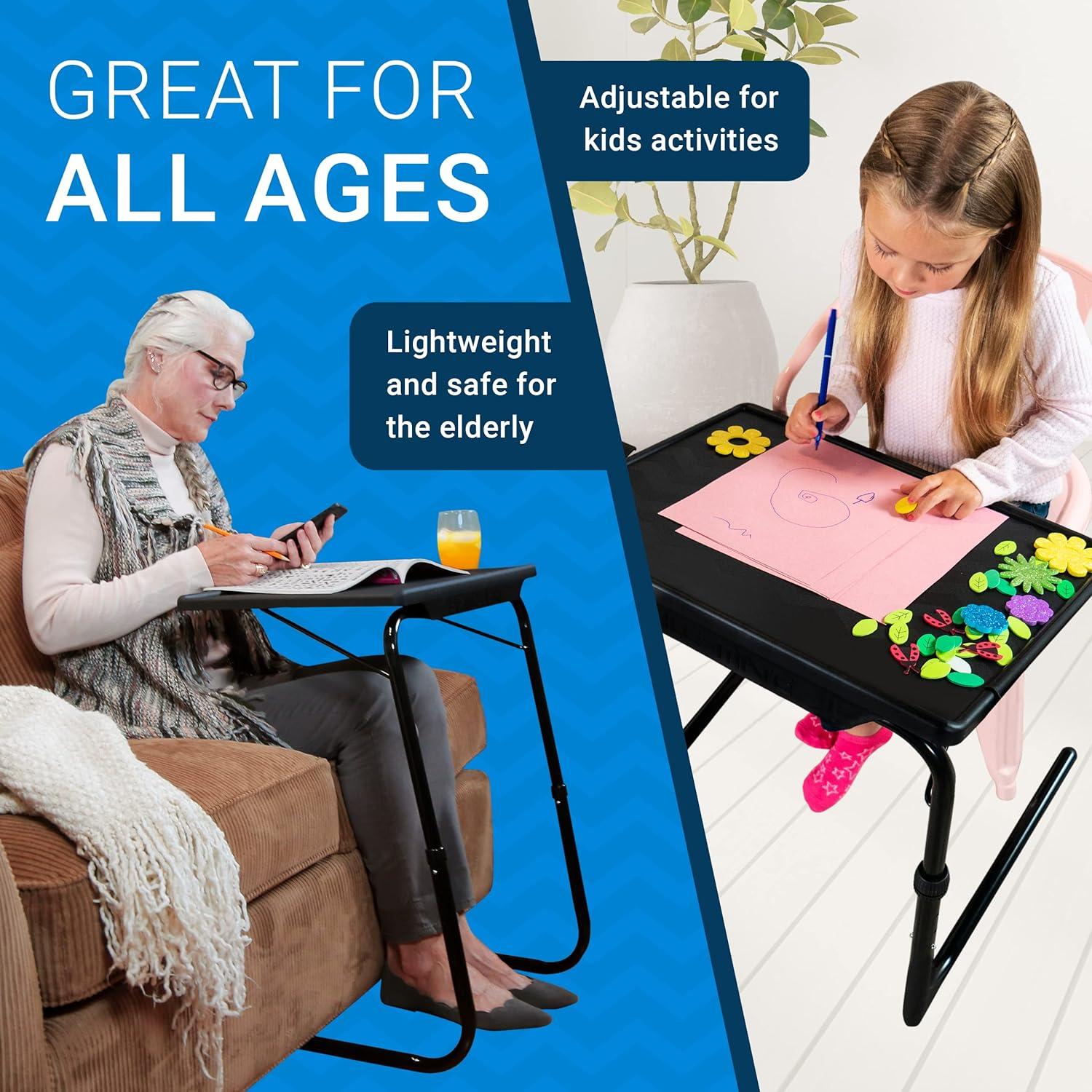 Mesa de TV Plegable Mesa-Mate B01LZPMFW9 Ajustable Negra