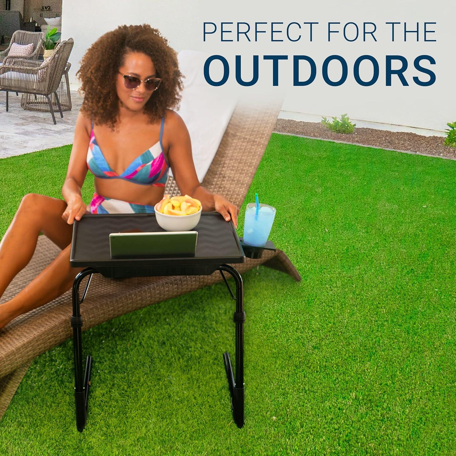 Mesa de TV Plegable Mesa-Mate B01LZPMFW9 Ajustable Negra