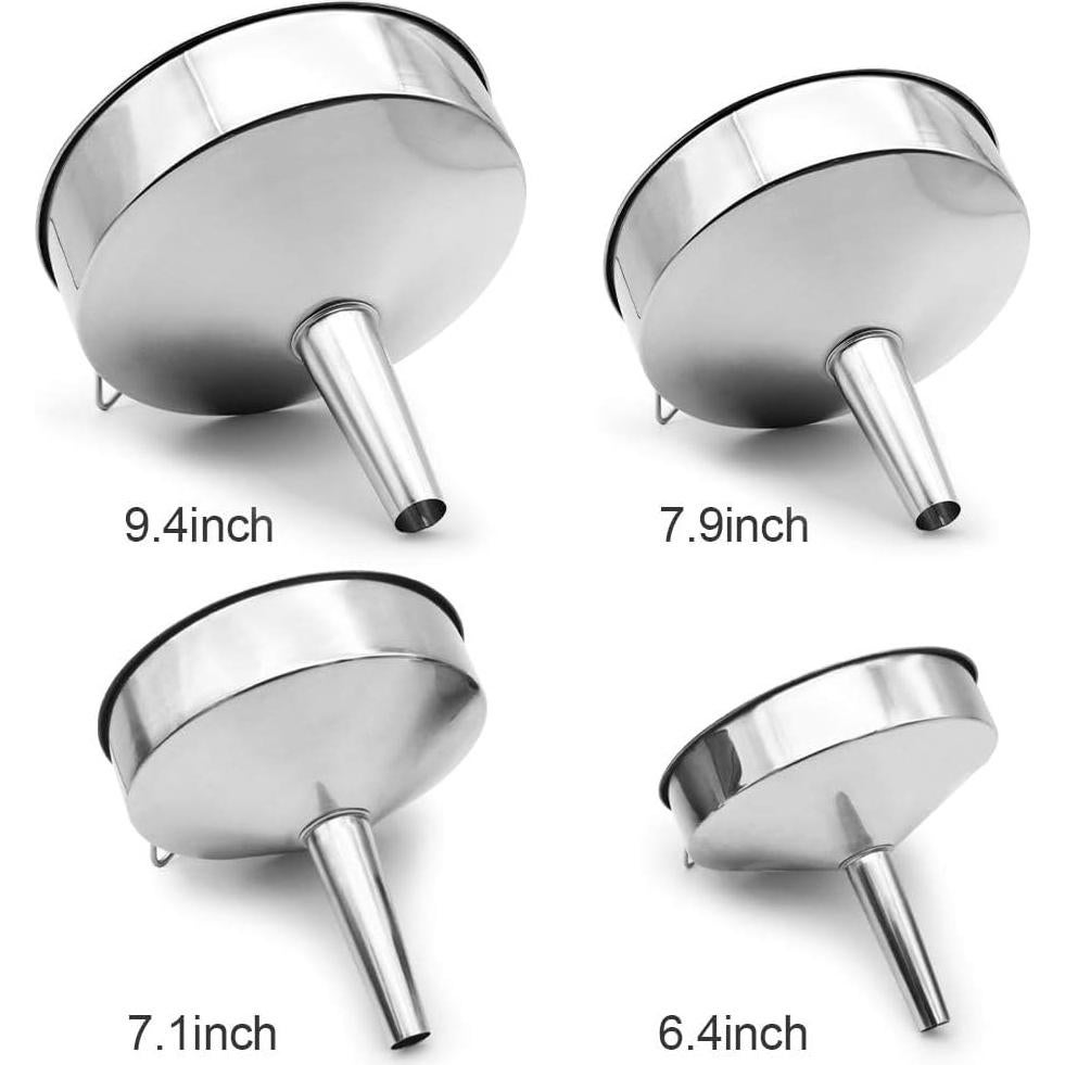 Embudo Grande HOXHA de Acero Inoxidable con Colador 20.07 cm