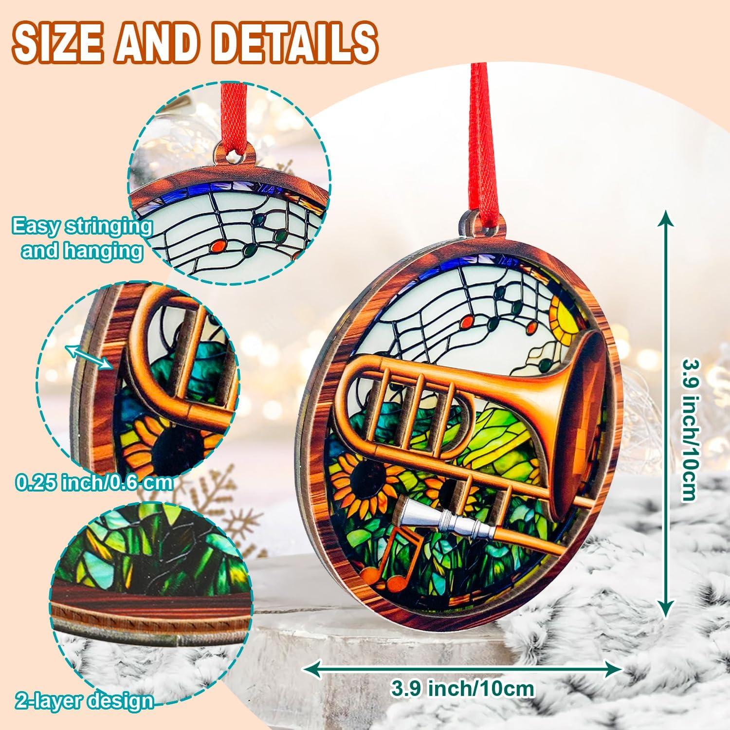 Adorno de Trompeta SUFA de Madera y Acrílico 2 Capas