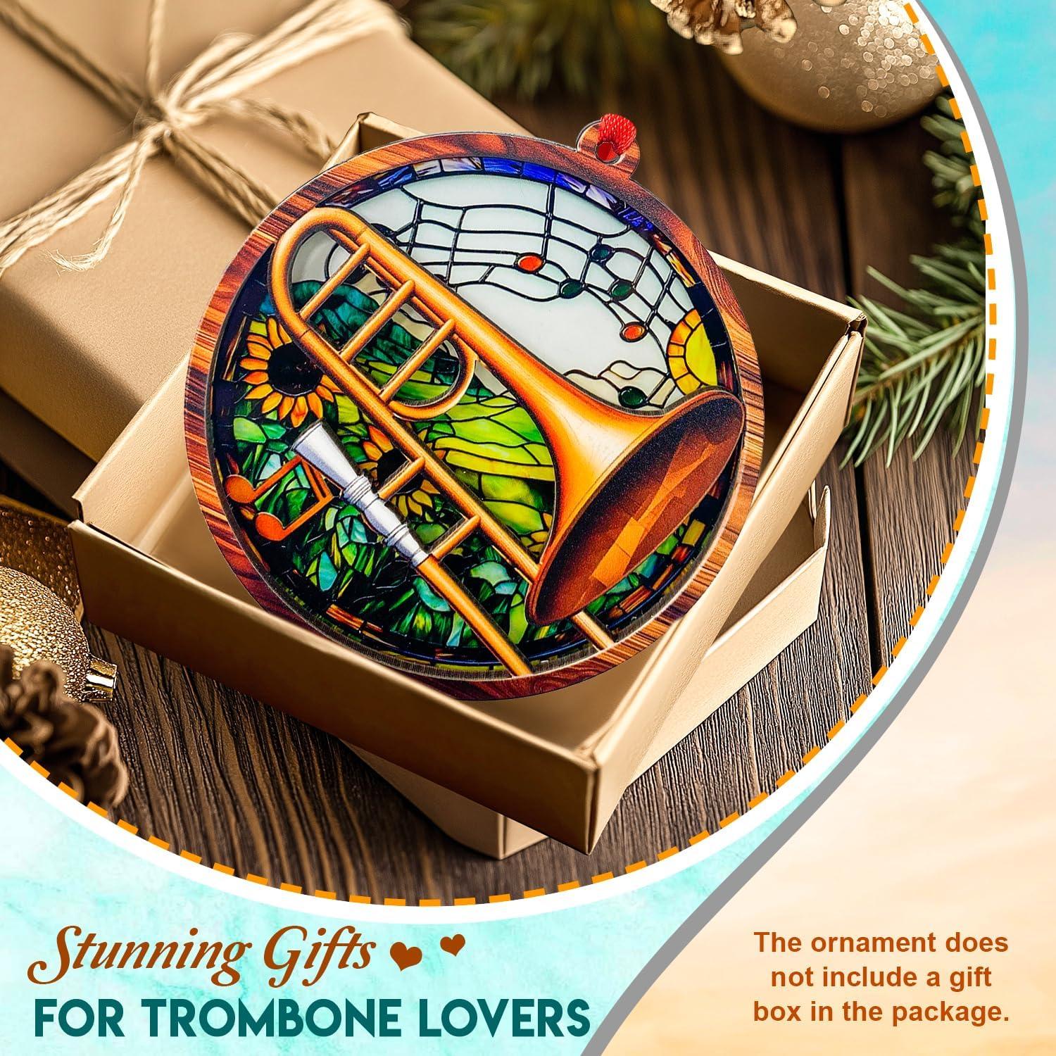 Adorno de Trompeta SUFA de Madera y Acrílico 2 Capas