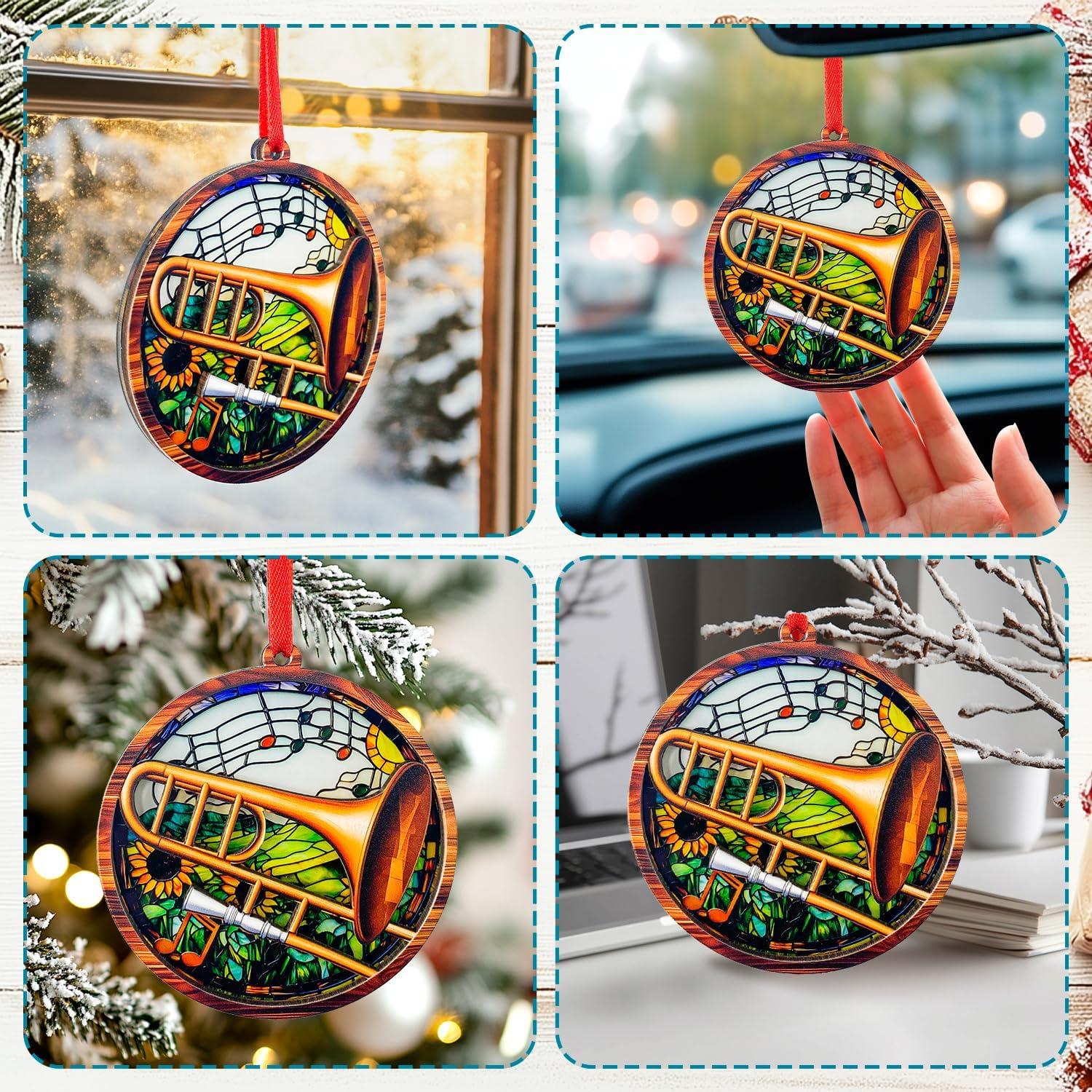 Adorno de Trompeta SUFA de Madera y Acrílico 2 Capas