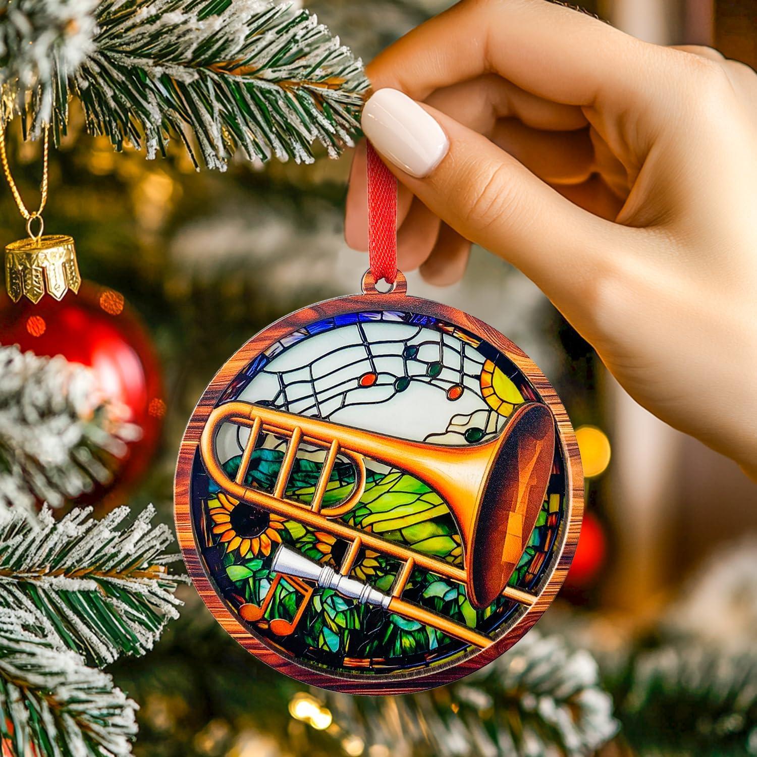 Adorno de Trompeta SUFA de Madera y Acrílico 2 Capas