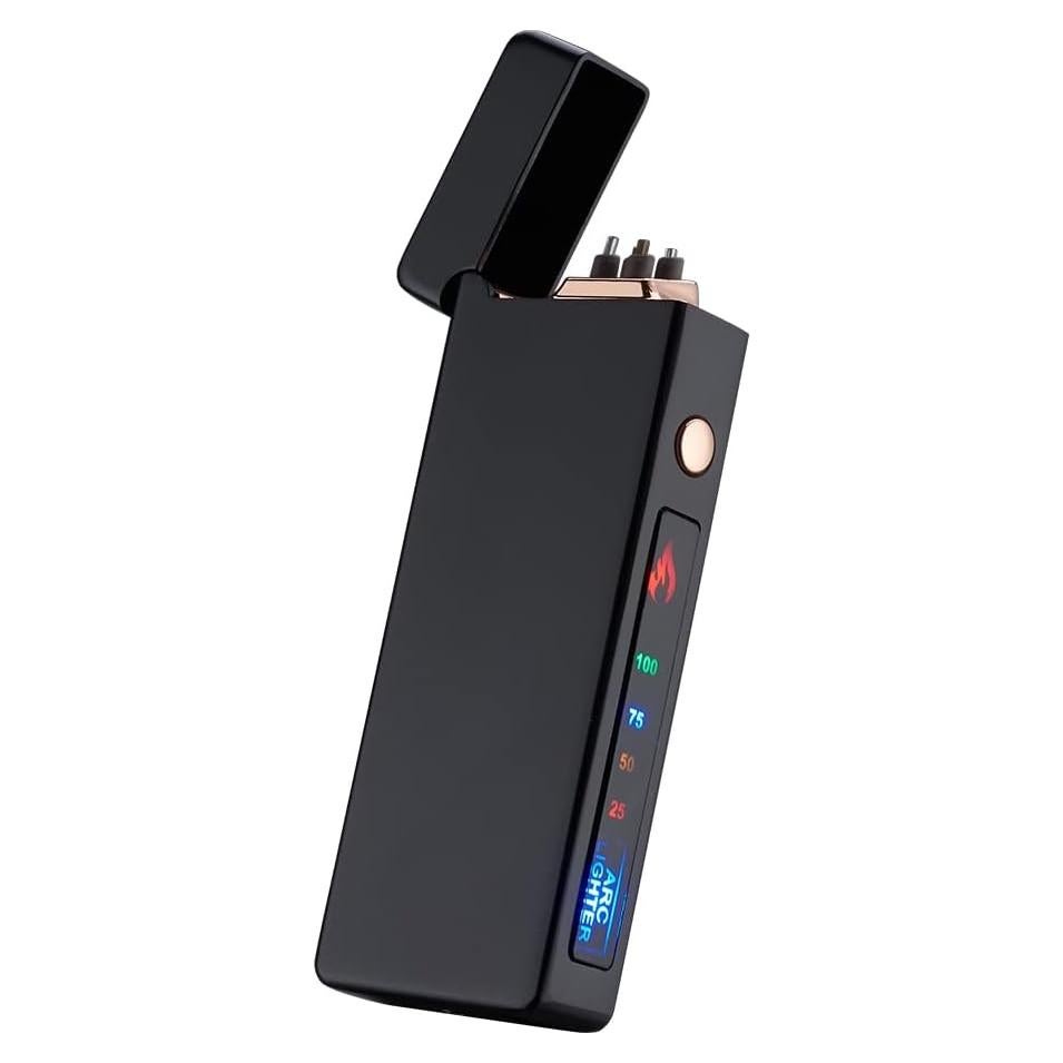 Encendedor Eléctrico Personalizado Dachance Negro USB Doble Arco