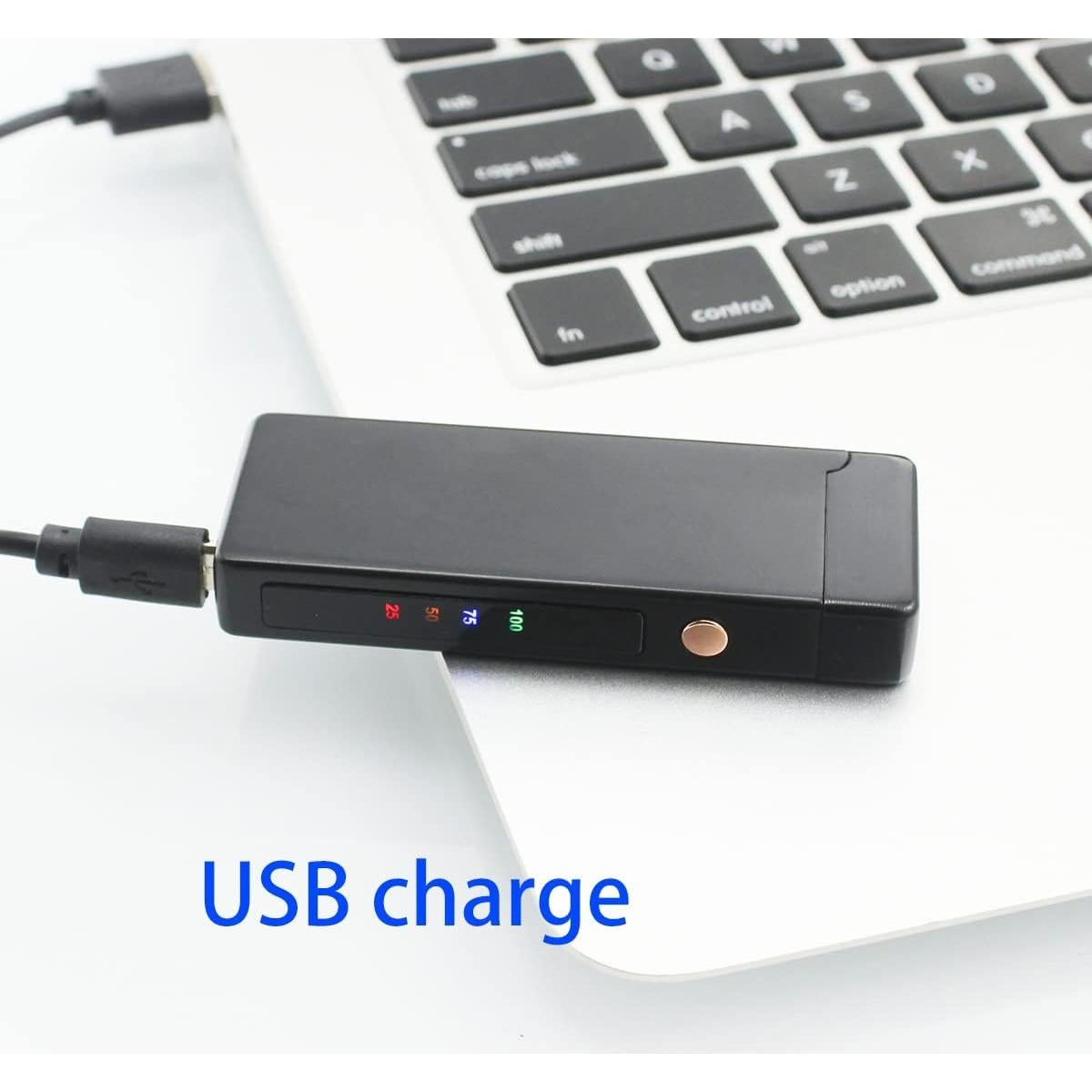 Encendedor Eléctrico Personalizado Dachance Negro USB Doble Arco