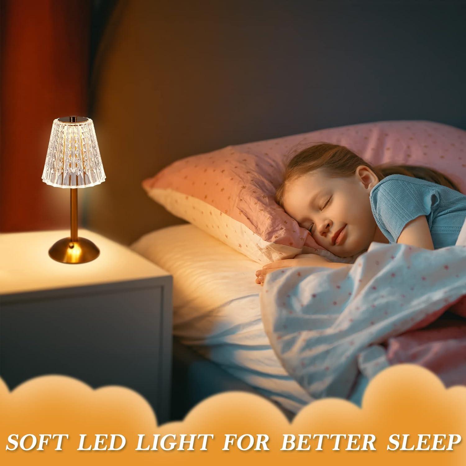 Lámpara de Mesa LED Inalámbrica Liliful 2 Pcs Dorada Táctil