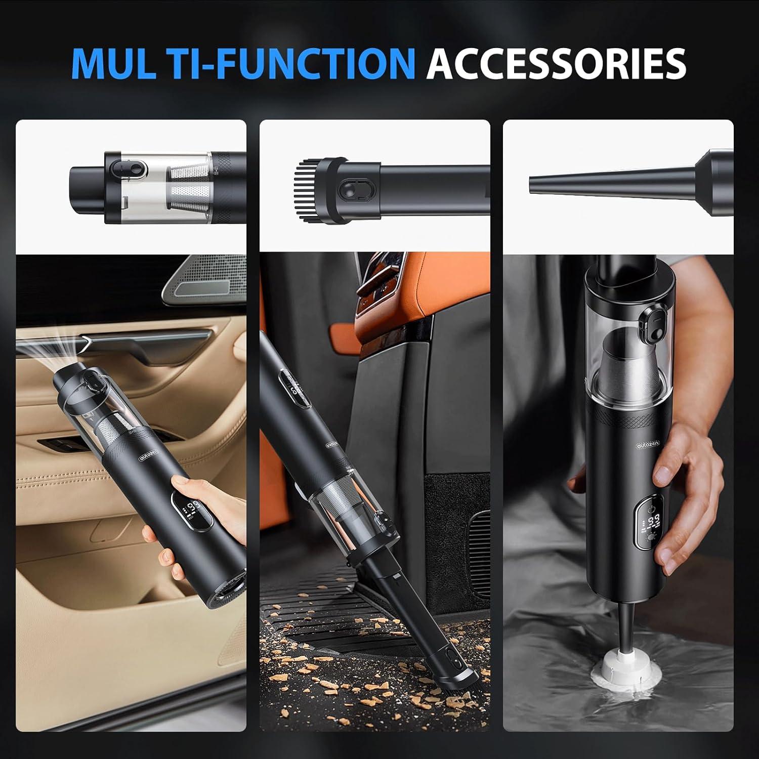 Aspiradora Inalámbrica Autozen VC012 17000Pa 4 en 1 Portátil