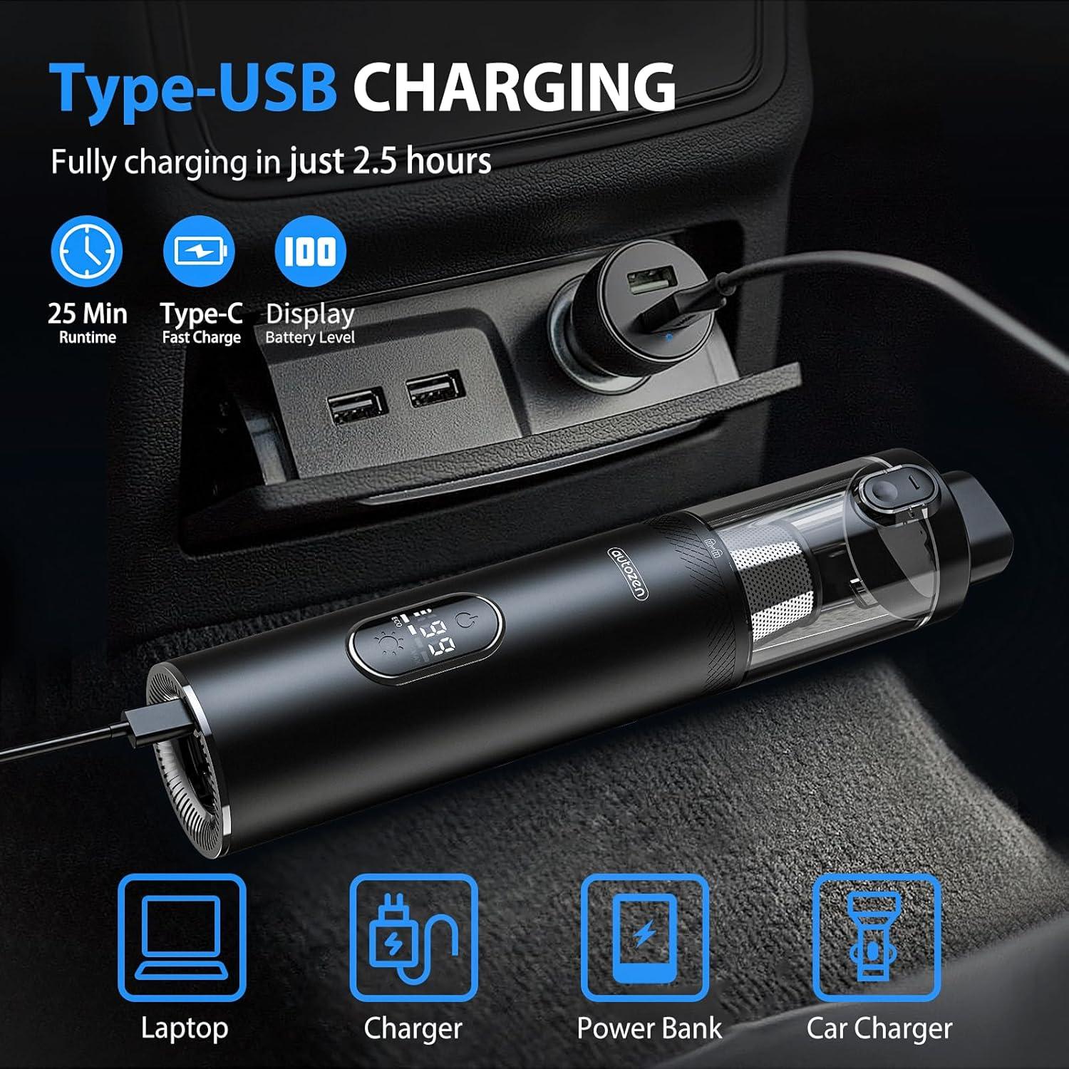 Aspiradora Inalámbrica Autozen VC012 17000Pa 4 en 1 Portátil