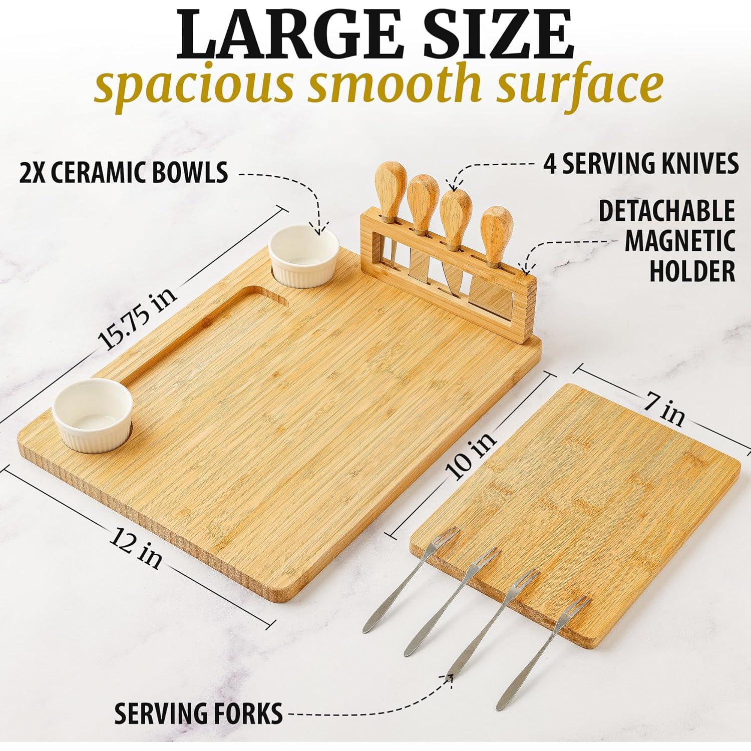 Conjunto de Tabla de Charcutería Zulay Kitchen - Bambú 6 Piezas