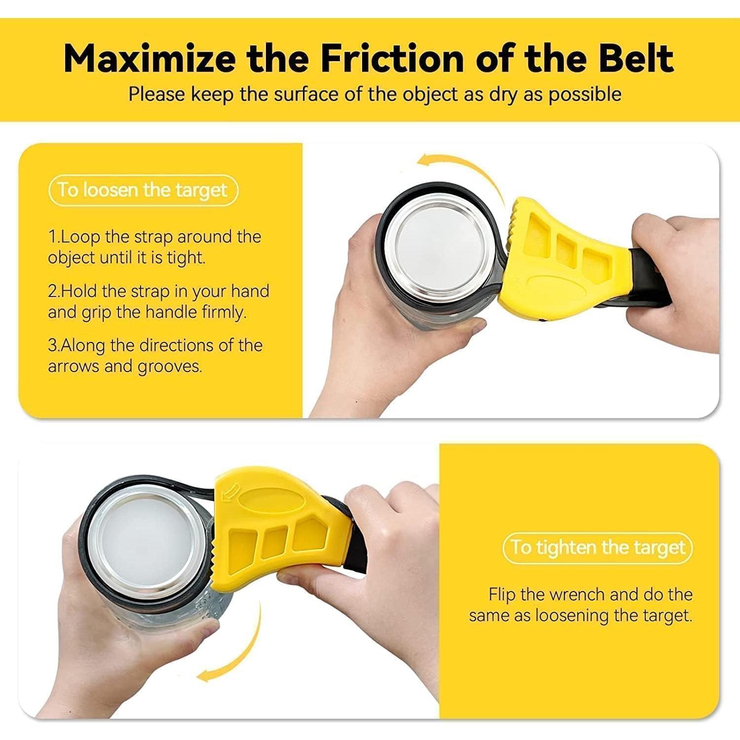 Llave de correa multipropósito UCerdveos - Abre frascos amarillo