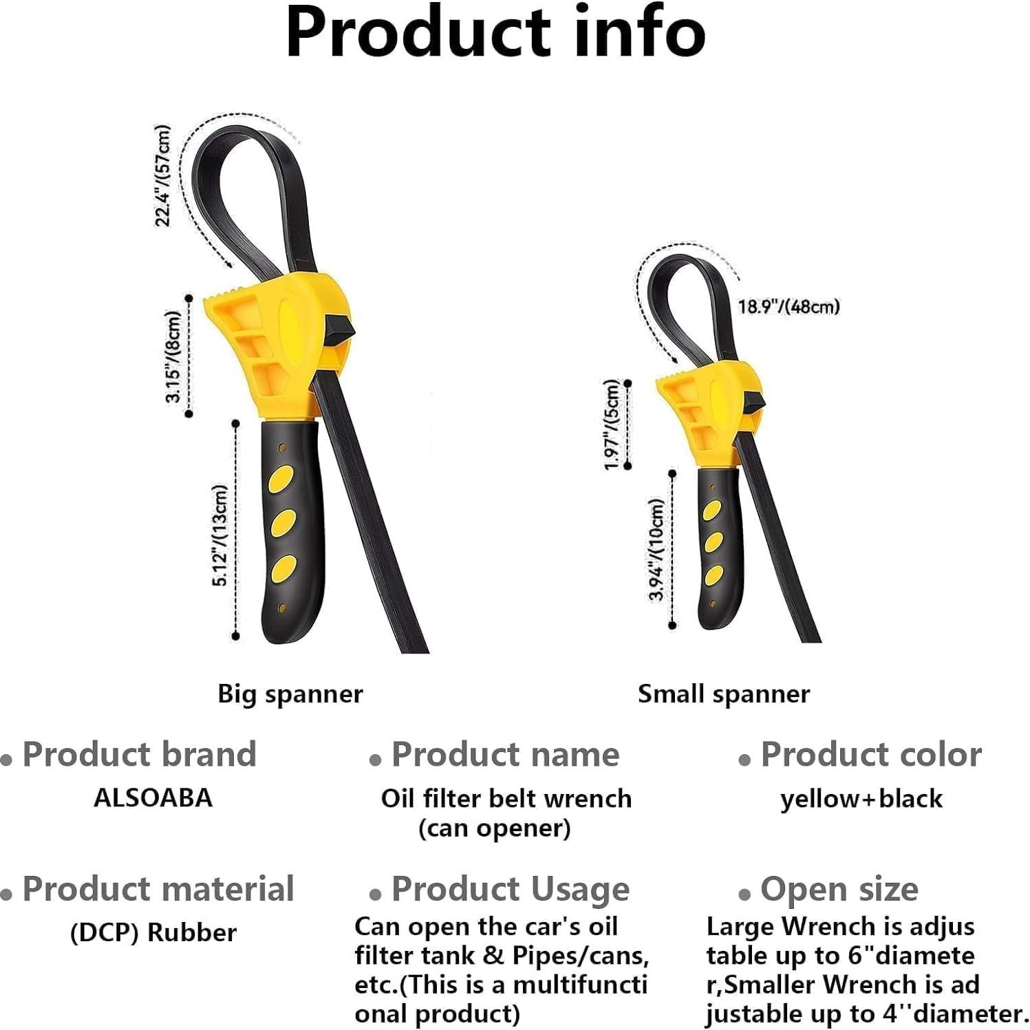 Llave de correa multipropósito UCerdveos - Abre frascos amarillo