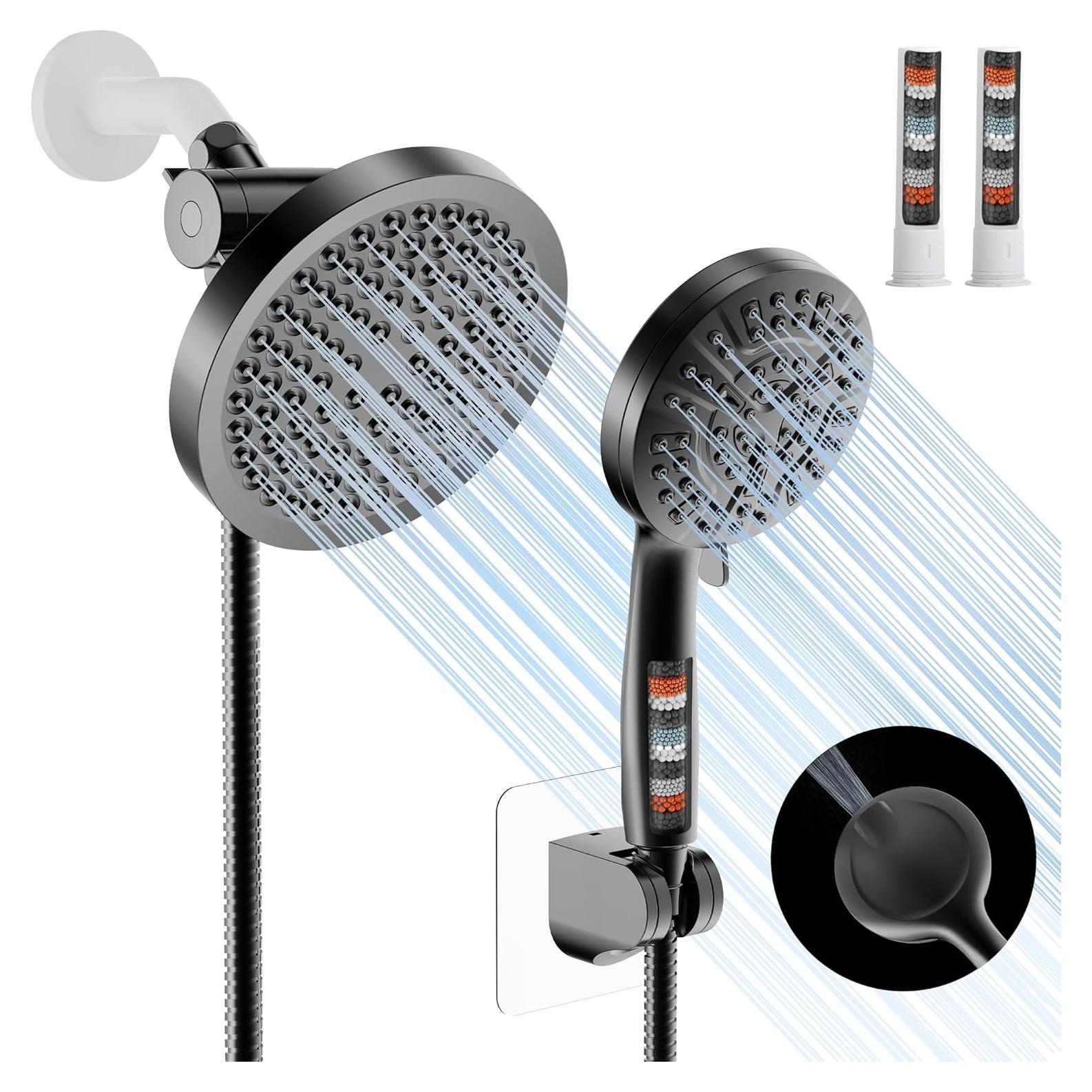 Cabezal de Ducha Filtrado UltrTxenova Doble 10 Modos 200 cm