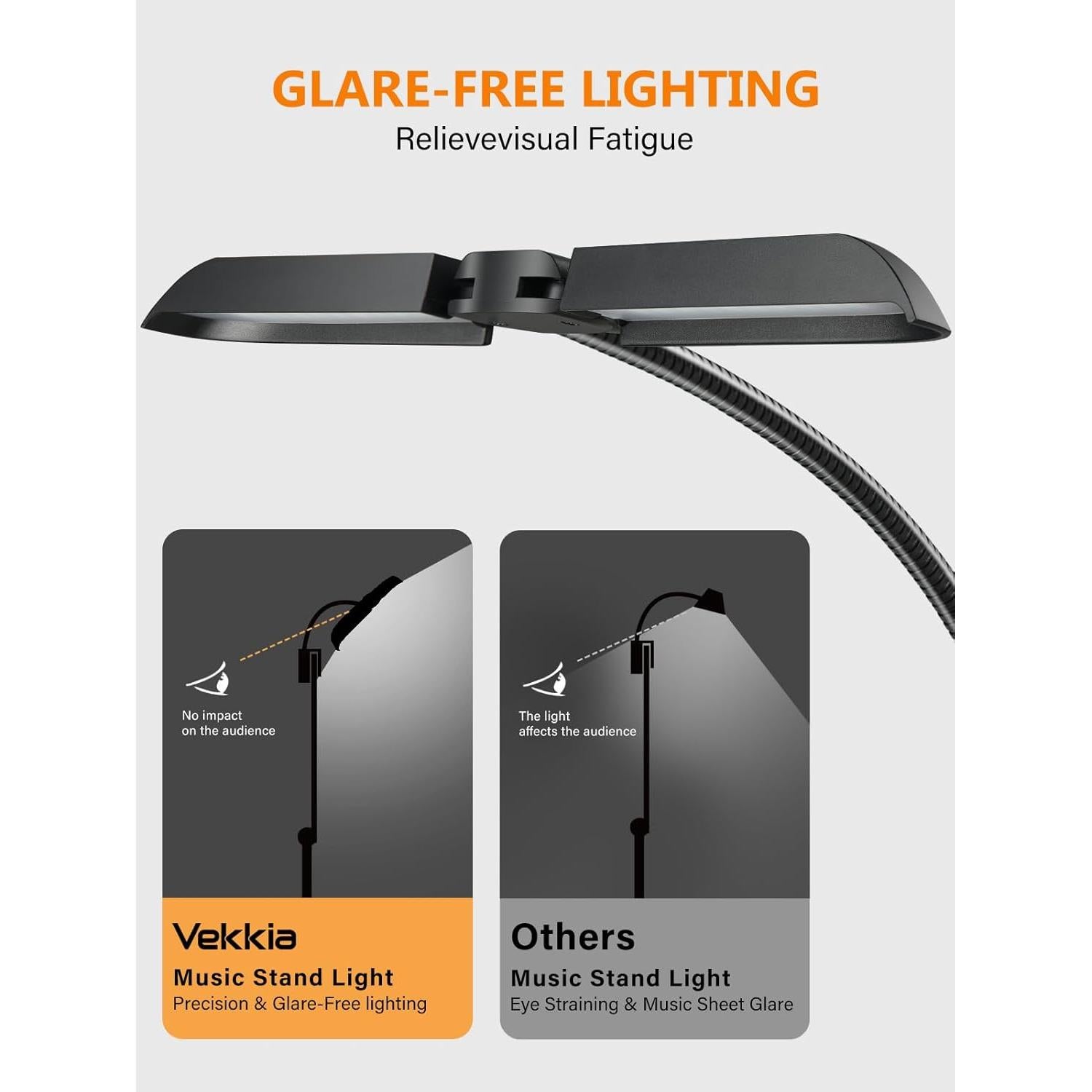 Luz de Atril Plegable Vekkia MST42 - LED Recargable 2500mAh