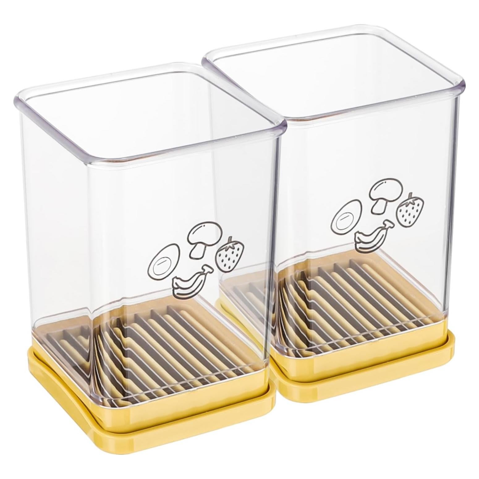 Cortador de Frutas y Verduras DROENTIL 2 Piezas Acero Inoxidable