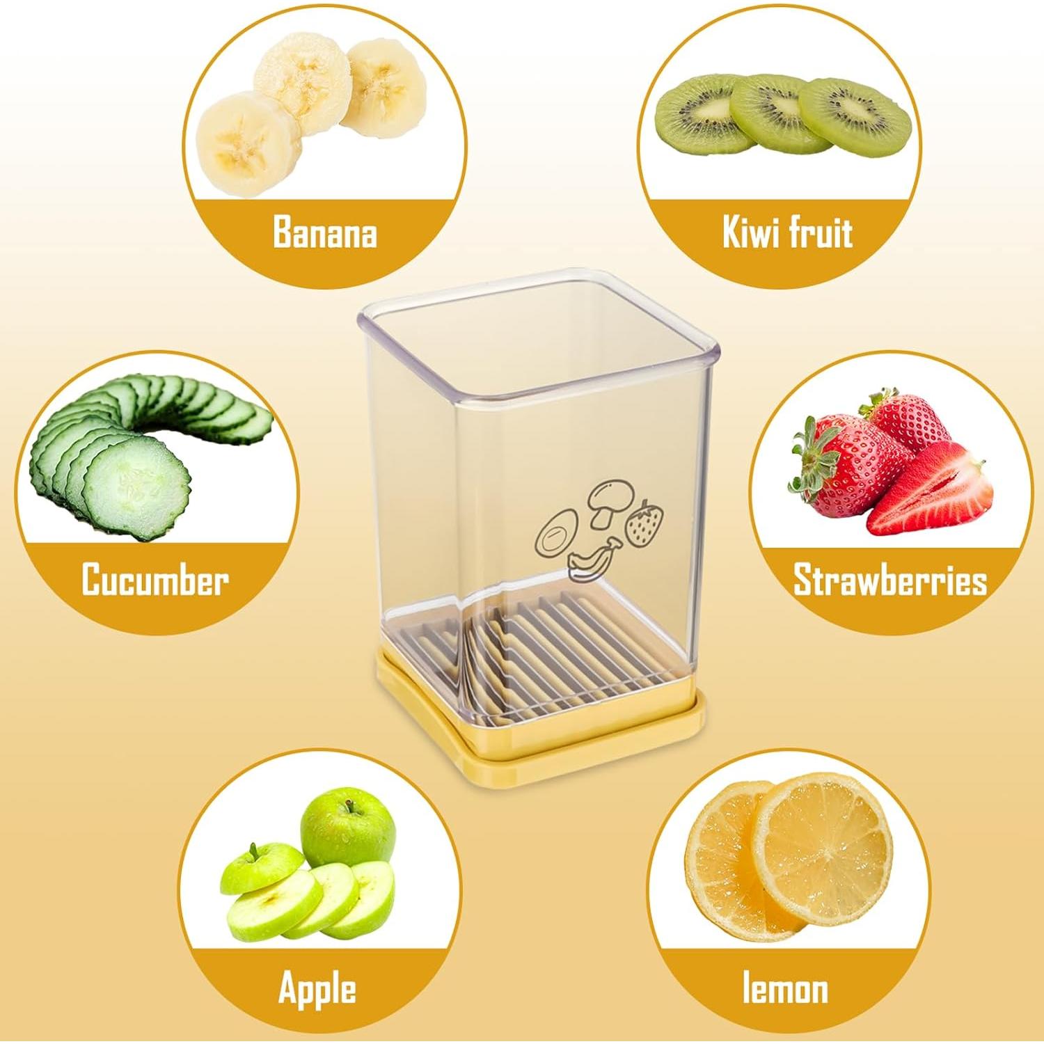 Cortador de Frutas y Verduras DROENTIL 2 Piezas Acero Inoxidable